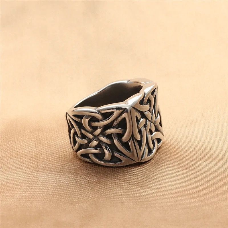 Jewelry × Vintage Stainless Steel Classic Celtic Totem Square Ring Size ONE SIZE - 5 Thumbnail