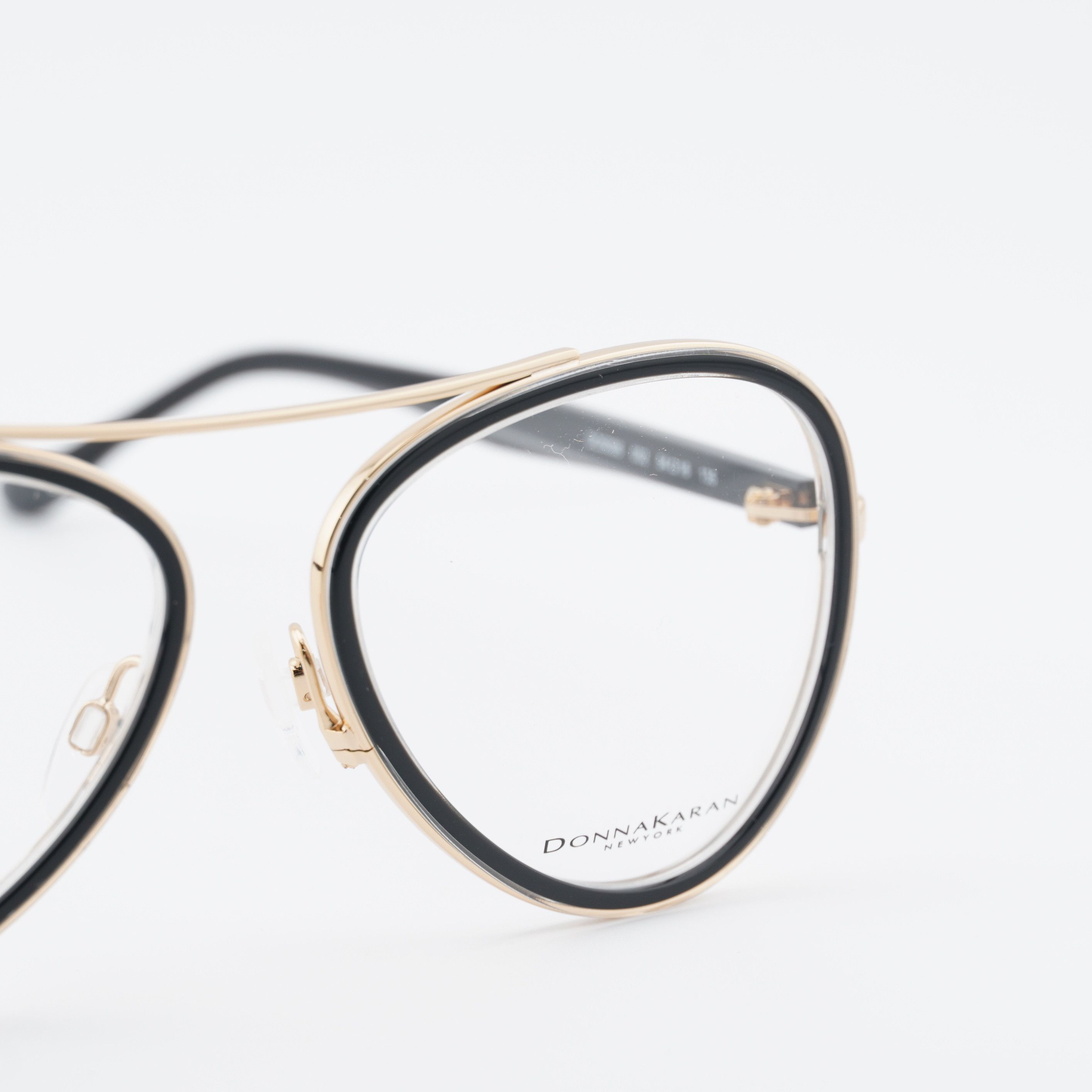Donna Karan Donna Karan DO5006 002 Eyeglasses - Black/Gold 54mm Aviator Size ONE SIZE - 5 Thumbnail
