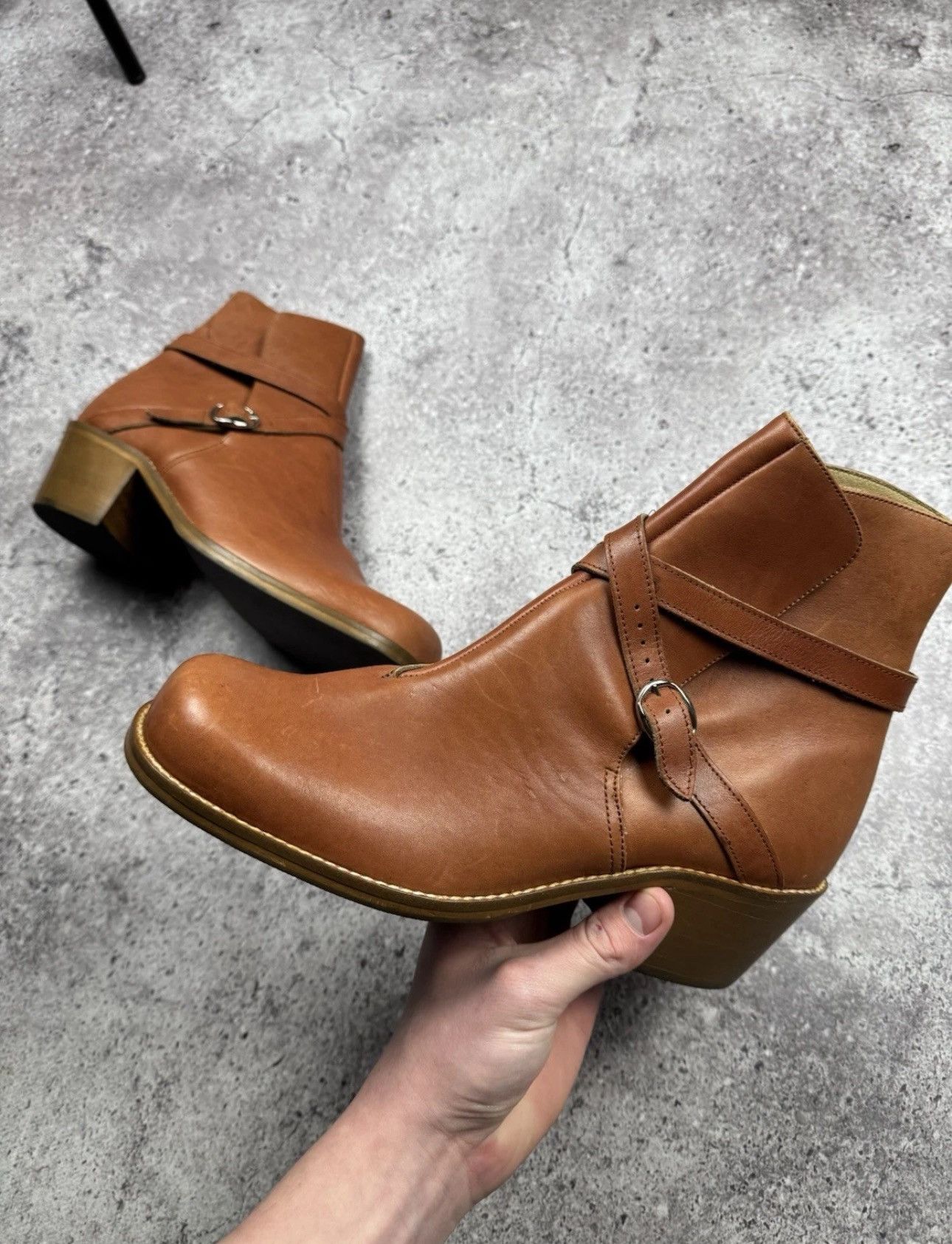 A.S.98 STRAPS BELTED A.S 98 style Boots Leather Style Rick Owens Size US 11 / EU 44 - 6 Thumbnail