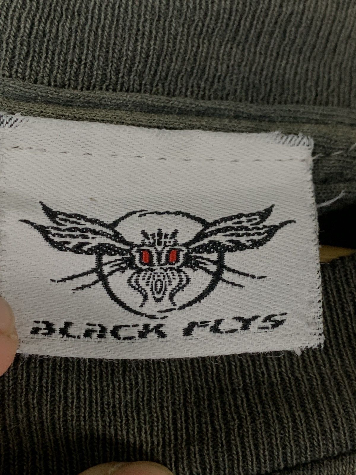 Vintage Vintage 90s Black Flys eyewear tee Size US L / EU 52-54 / 3 - 14 Thumbnail