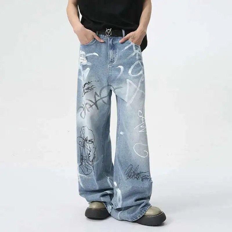 Denime × Jean Wear Graffiti High Street Denim Size US 32 / EU 48 - 2 Thumbnail