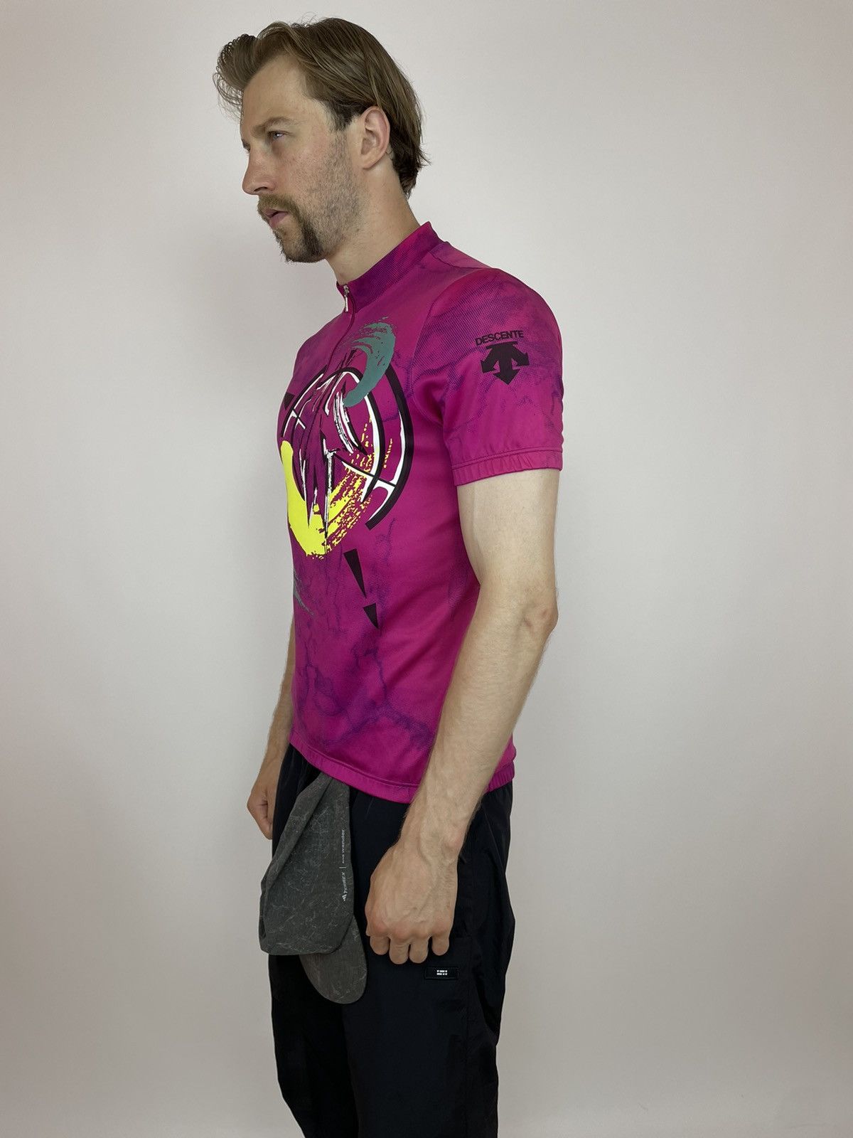 Vintage Vintage DESCENTE cycling jersey Half Zip 90s Mens size Large Size US XL / EU 56 / 4 - 7 Thumbnail