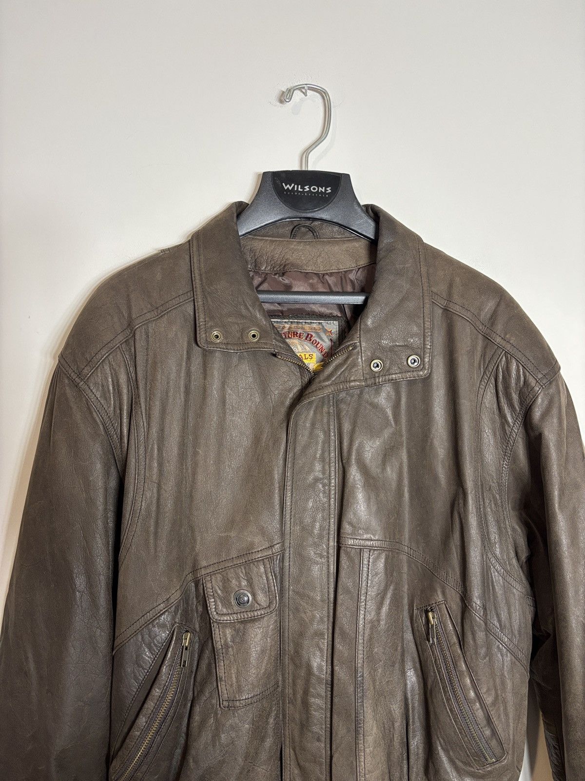 Wilsons Leather Vintage Wilson’s Adventure Bound Leather Bomber Jacket Large Size US L / EU 52-54 / 3 - 2 Thumbnail