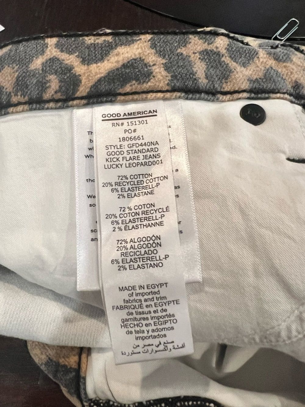 Good American Good American Good Standard Kick Flare Jeans Leopard Print Size 27" / US 4 / IT 40 - 8 Thumbnail