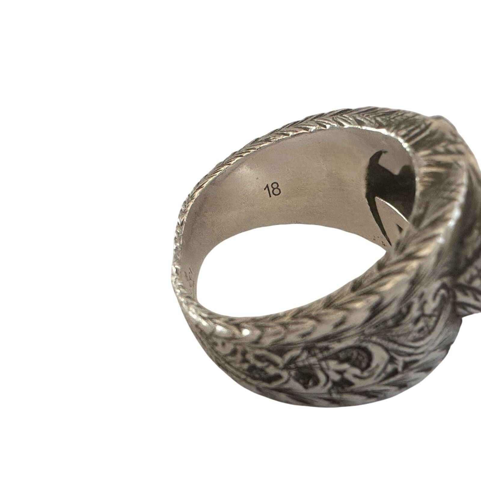 Gucci Gucci Interlocking G Arabesque Ring Sterling Silver Size ONE SIZE - 13 Thumbnail