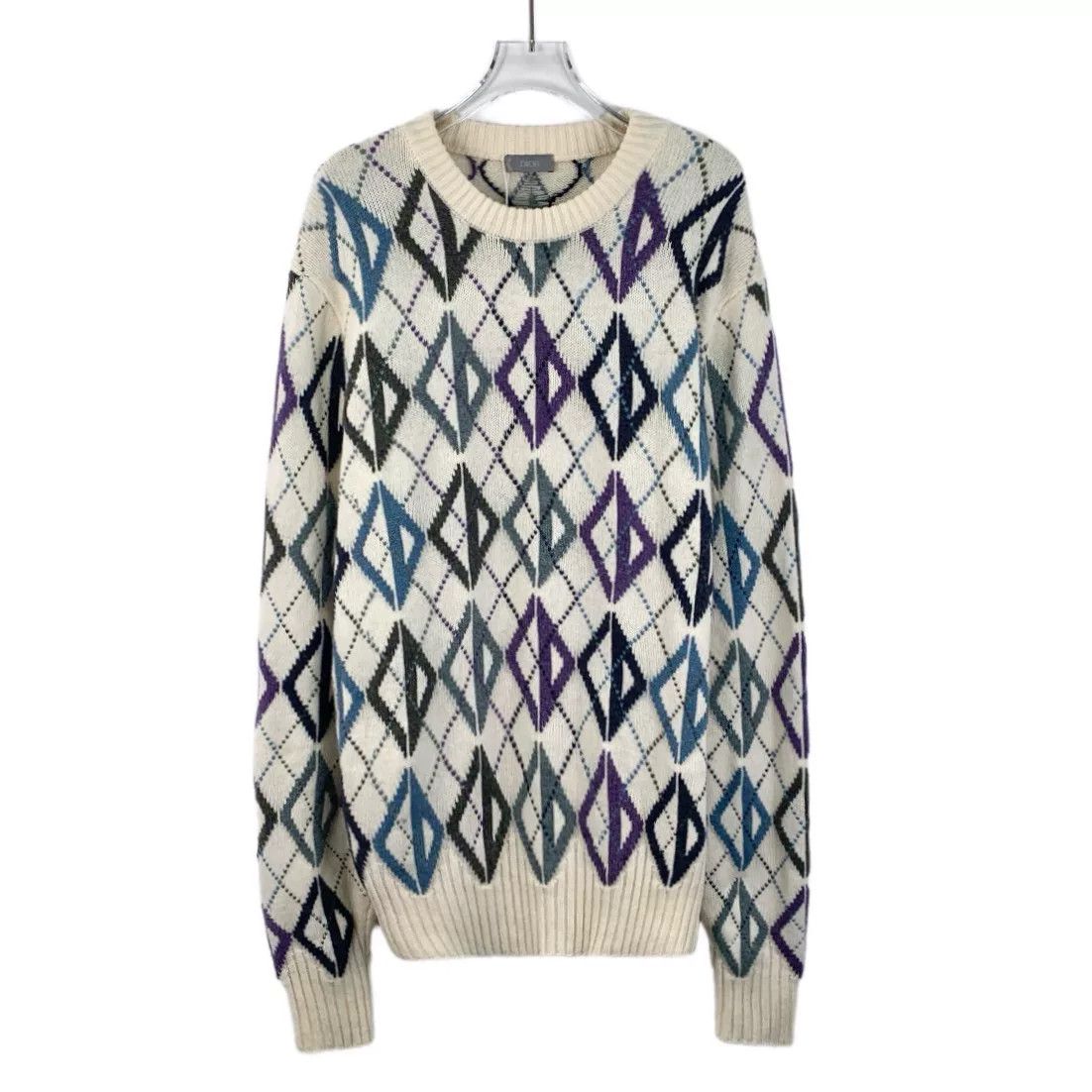 Dior dior color-blocked wool knit pullover sweater Size US M / EU 48-50 / 2 - 1 Thumbnail