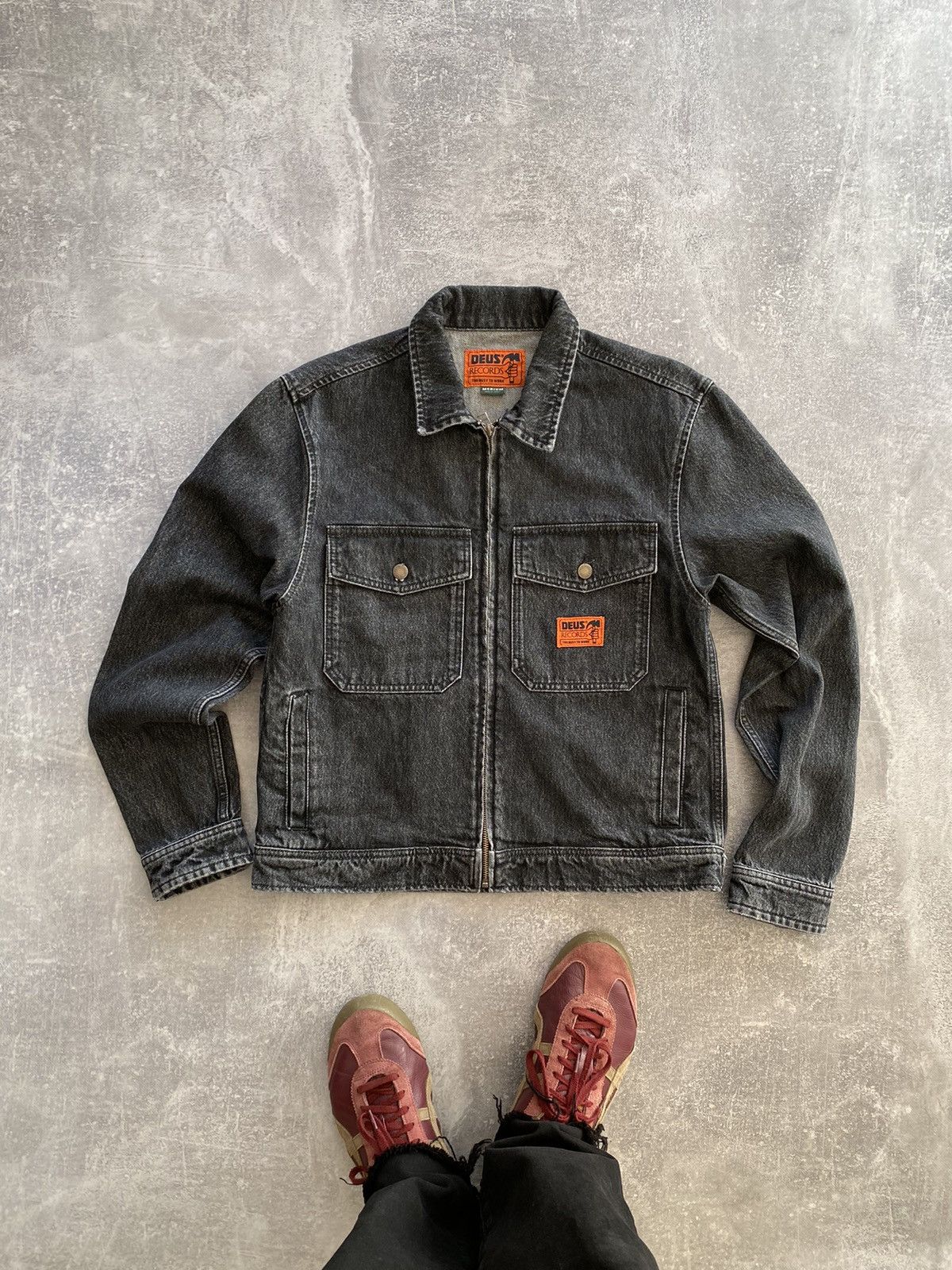 Japanese Brand × Vintage Vintage Pockets Denim Graphite Work Jacket Size US M / EU 48-50 / 2 - 5 Thumbnail