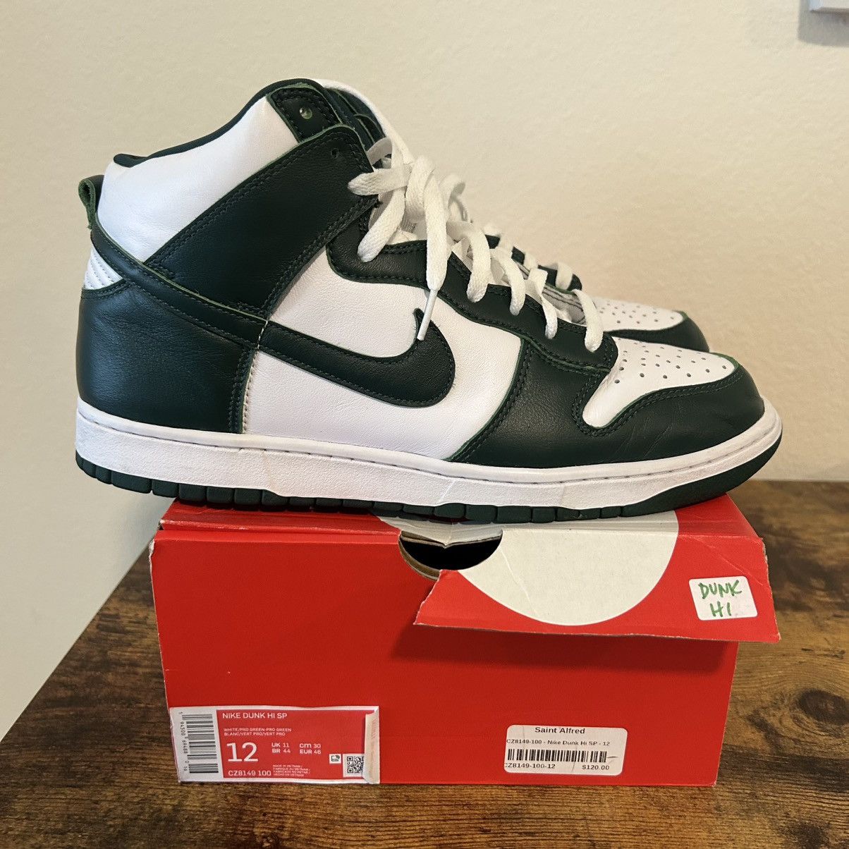 Nike Nile Dunk Hi SP High - NCAA Michigan Spartan Green Size US 12 / EU 45 - 2 Thumbnail