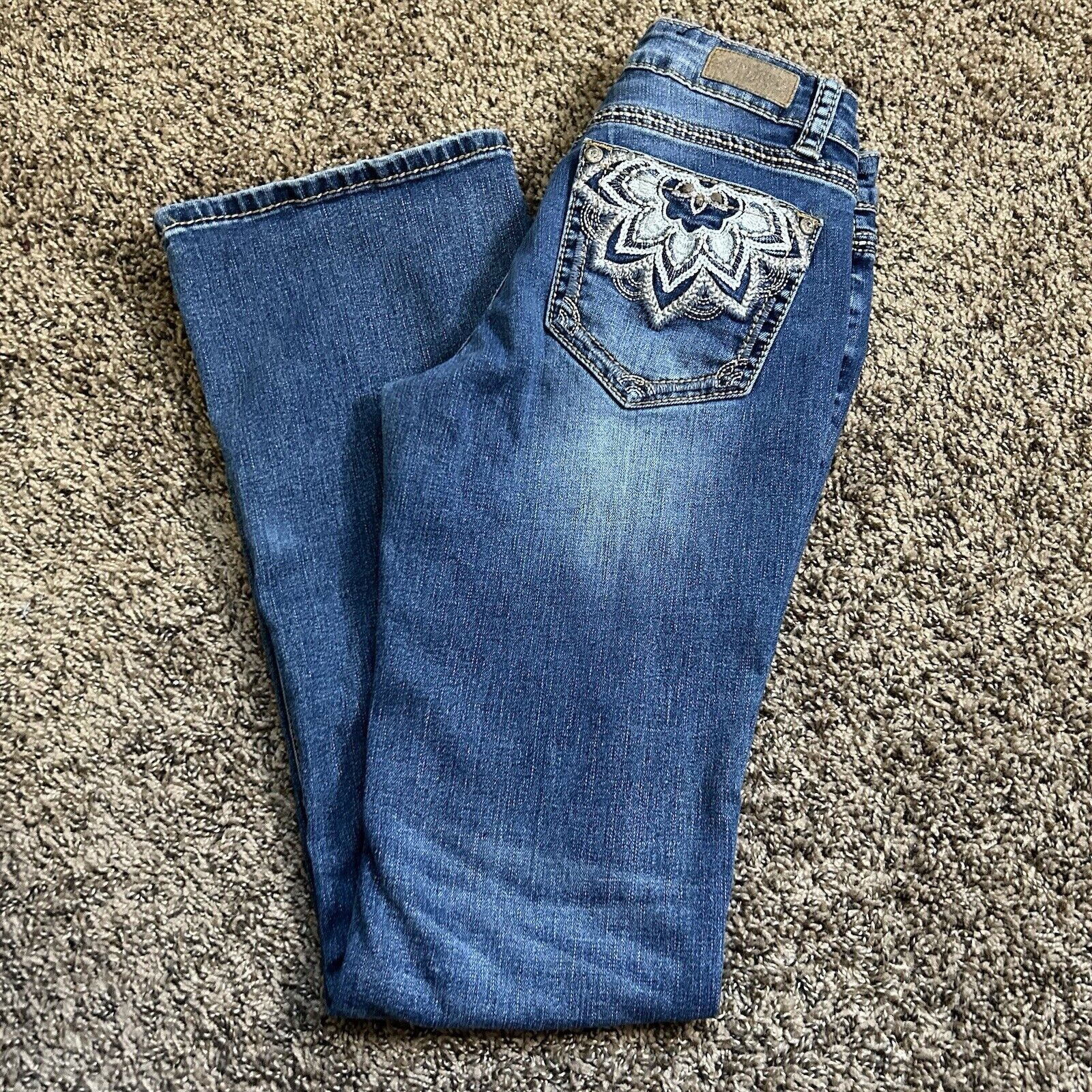 Other SHYANNE Women’s Scroll Dark Wash Bootcut Jeans Size 28 Reg Size 28" / US 6 / IT 42 - 13 Thumbnail