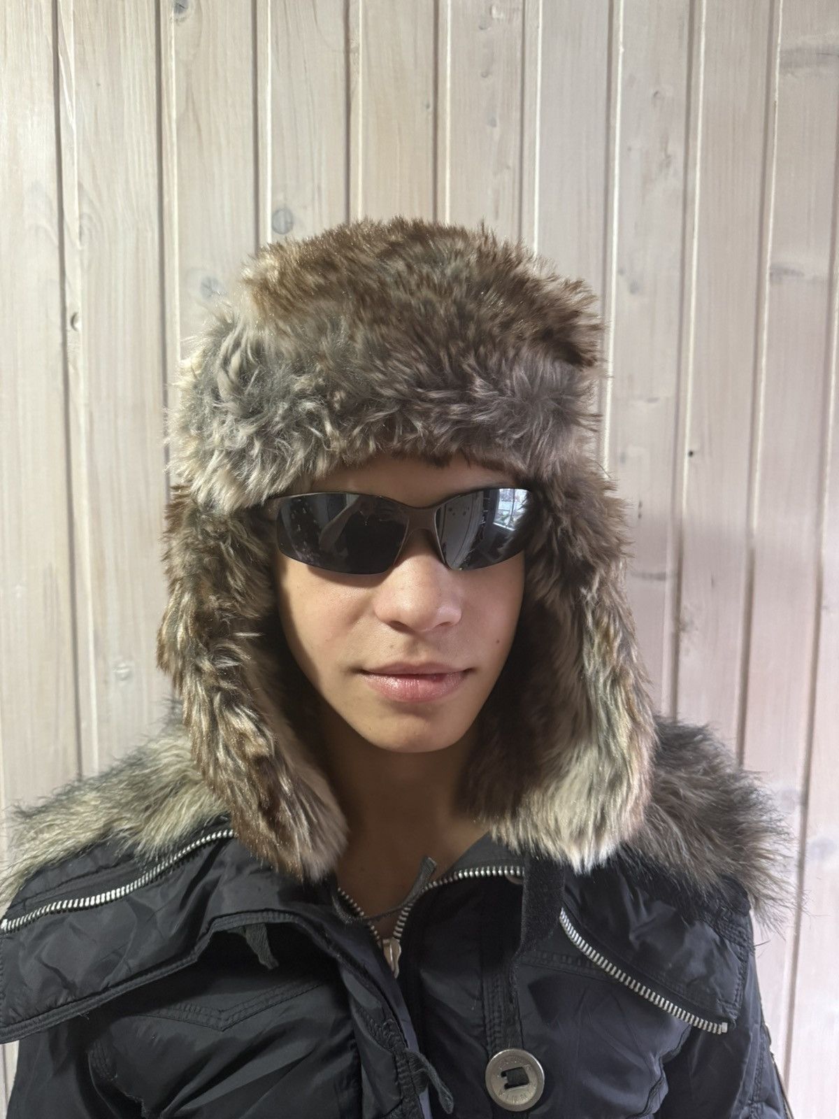 Vintage Y2K Fur Ushanka Vintage Fuzzy Trapper Hat Size ONE SIZE - 4 Thumbnail