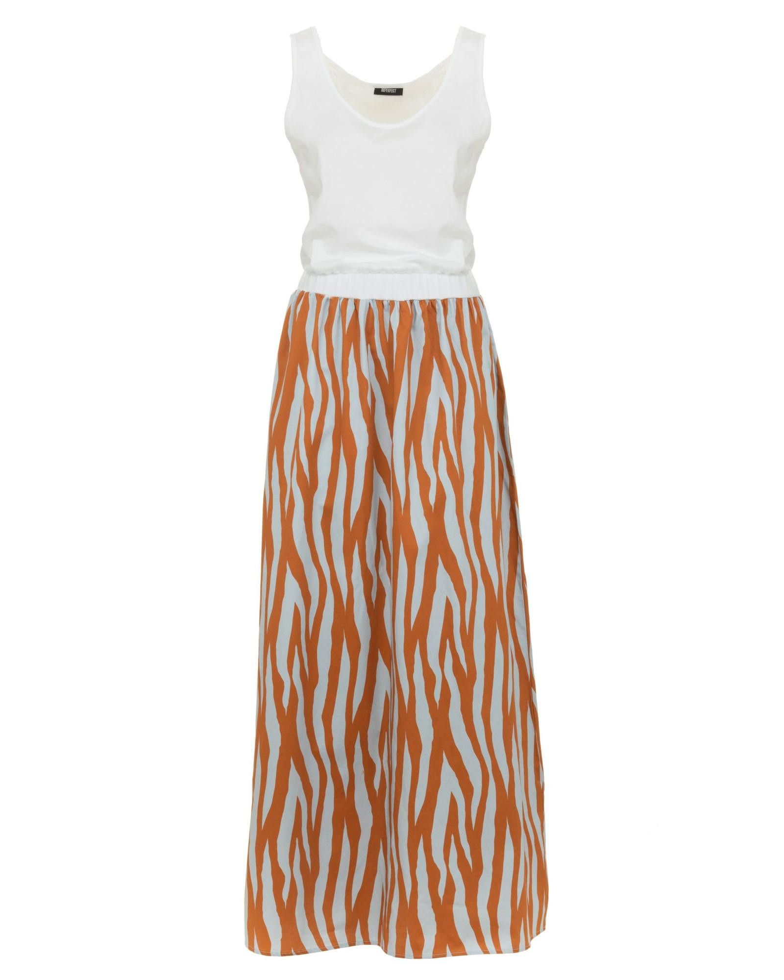 image of Imperfects Streaked Pattern Cotton Dress in White, Women's (Size Large)