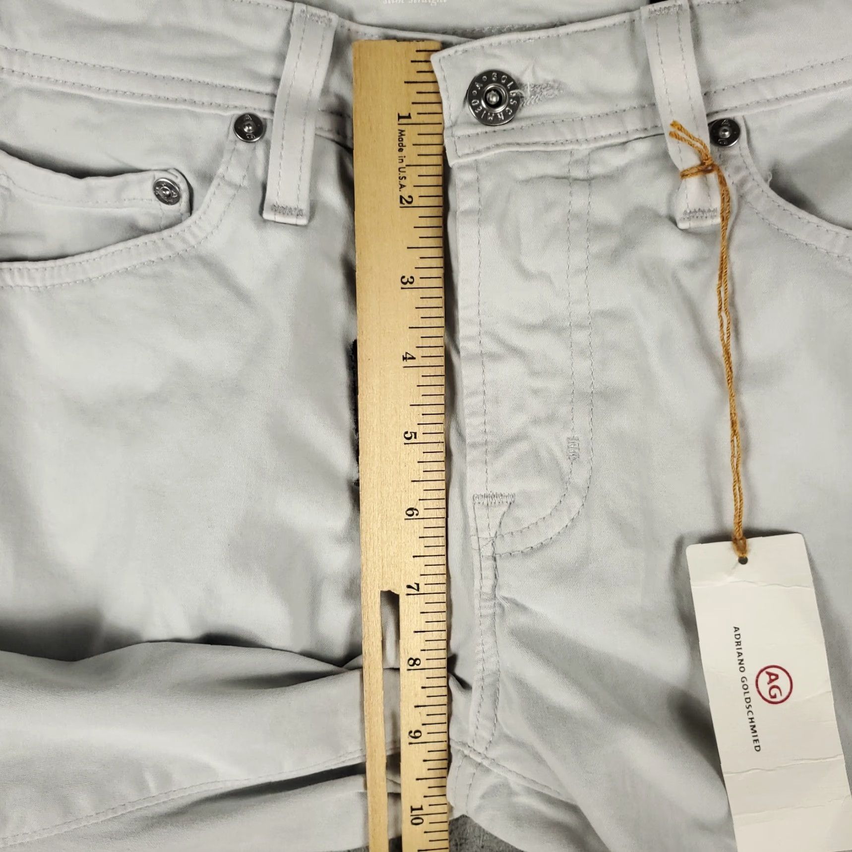 Vintage VINTAGE AG Adriano Goldschmied Jeans Mens 28x34 Straight Fit Cotton Denim Gray 2010s Fall Mens Size US 28 / EU 44 - 4 Thumbnail