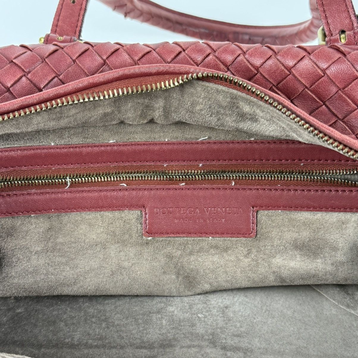 Bottega Veneta Bottega Veneta Red Intrecciato Leather Montaigne Bag Size ONE SIZE - 8 Thumbnail