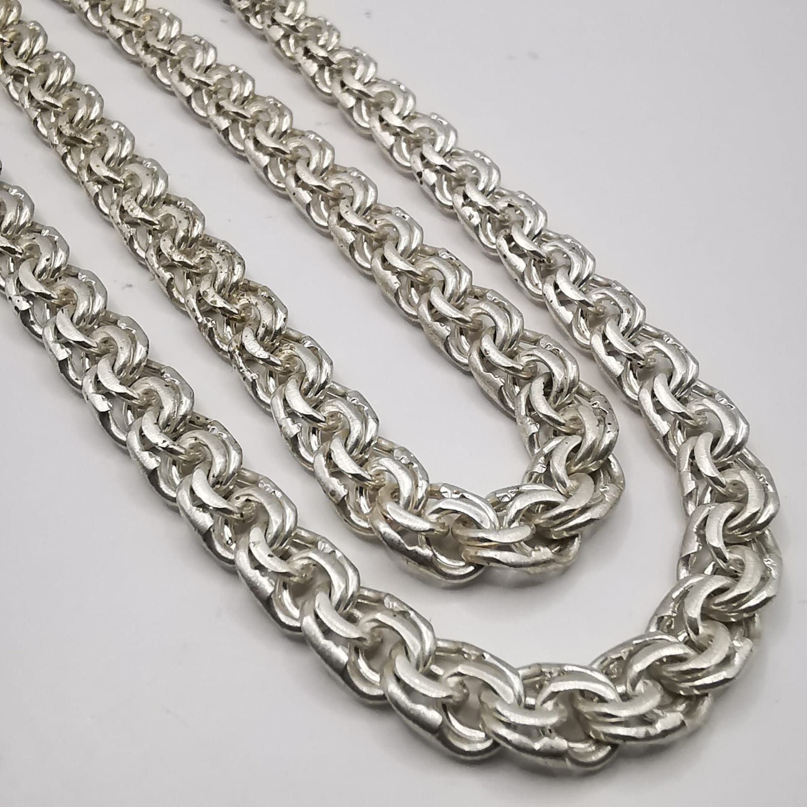 Sterling Silver Vintage Jewelry Chain, 925 Sterling Silver, Signed 32,91g Size ONE SIZE - 4 Thumbnail