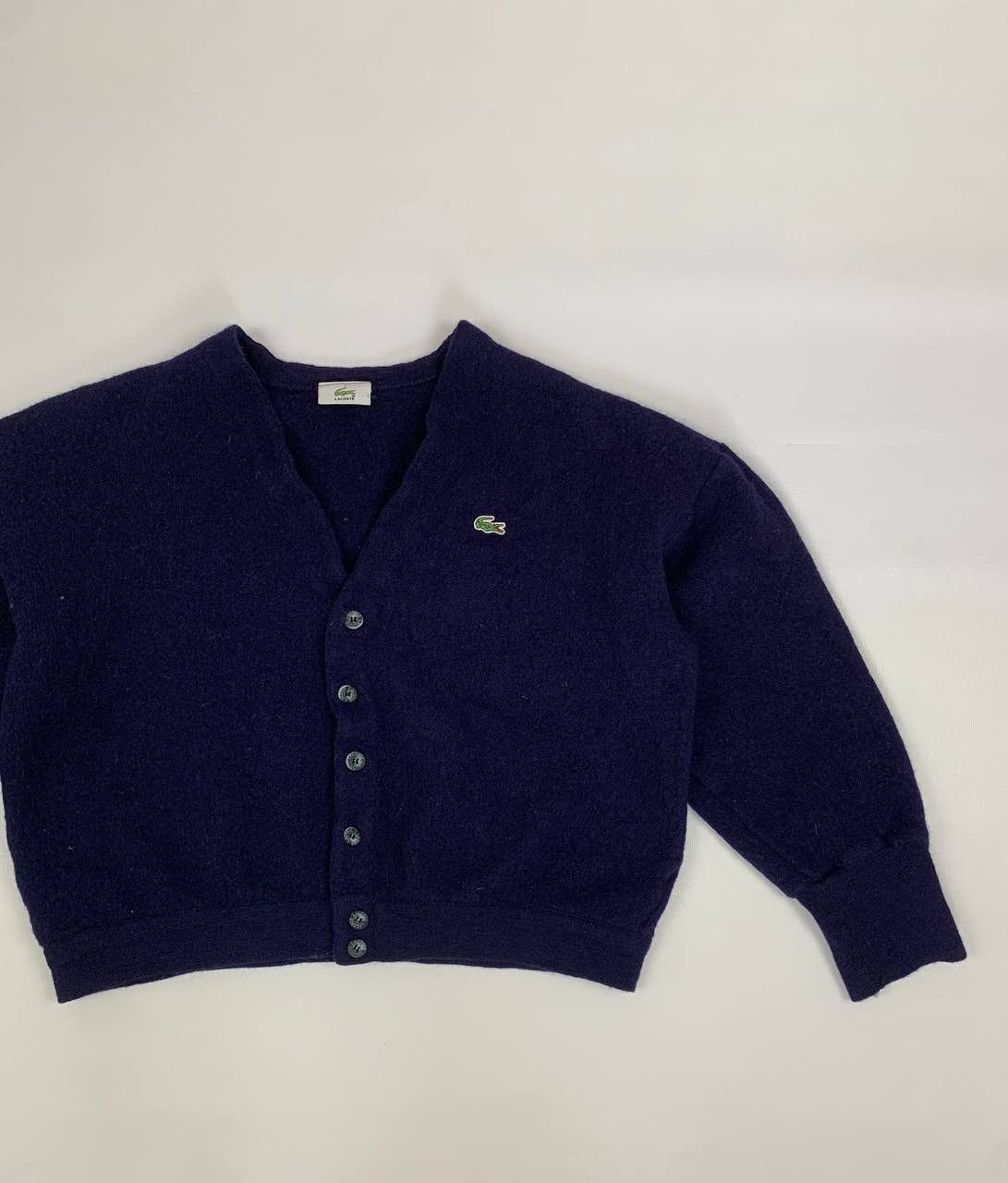Lacoste Lacoste Women’s Knit V-Neck Cardigan Vintage Sweater Size L / US 10 / IT 46 - 2 Thumbnail