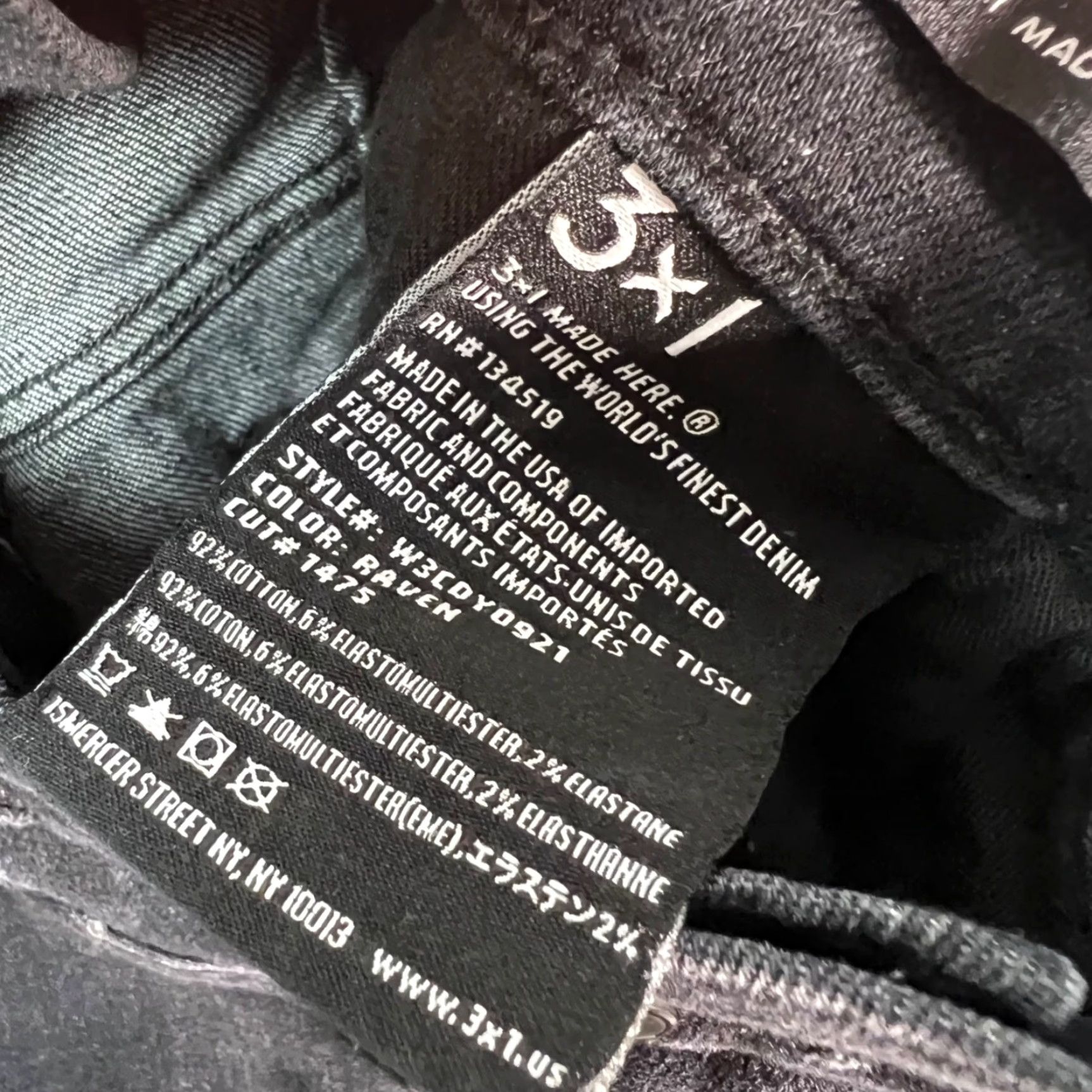3x1 3x1 NYC Womens Jeans 29 Black Skinny High Rise Stretch Denim Made in USA 5-Pocket Stylе Clothing Women Adult Size 29" - 5 Thumbnail