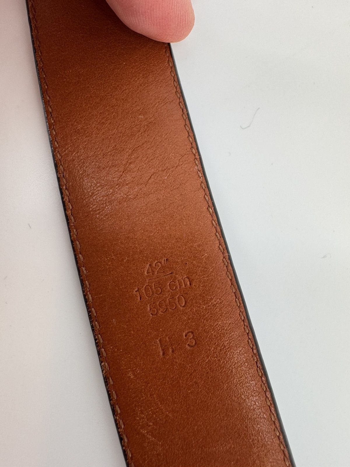 Coach Coach Men’s Brown Leather Belt 42” Size 42 - 7 Thumbnail