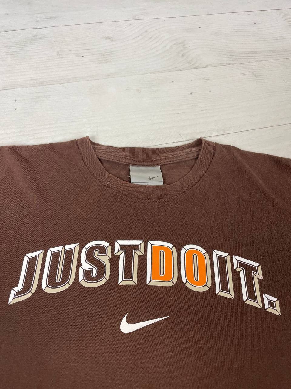 Nike Vintage Nike Just Do It Big Logo T Shirt 2000s Drill Size US XXL / EU 58 / 5 - 6 Thumbnail