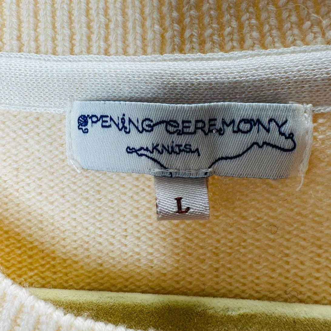 Opening Ceremony Opening Ceremony Butter Cream Crew Neck Cat Motif Sweater L Size L / US 10 / IT 46 - 7 Thumbnail