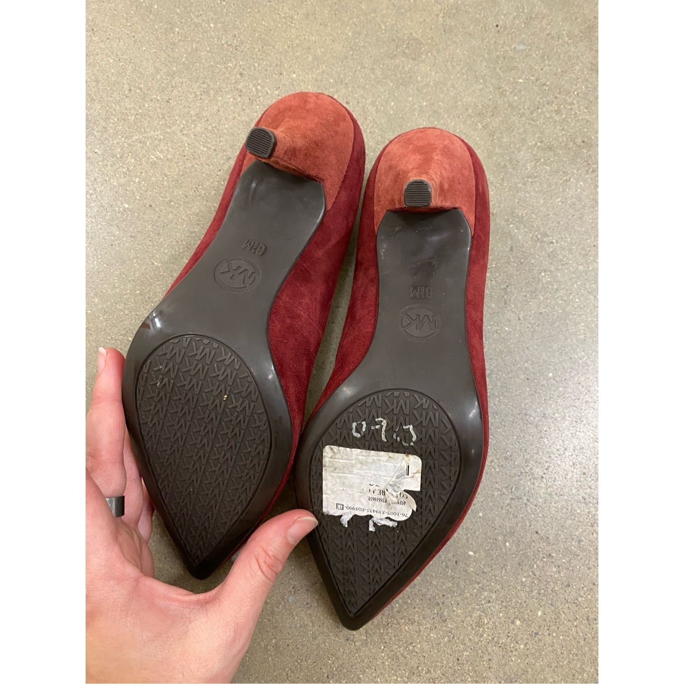 Michael Kors Michael Kors Leather/Suede Red Maroon Pumps Dorothy Berry He Size US 6.5 / IT 36.5 - 5 Thumbnail