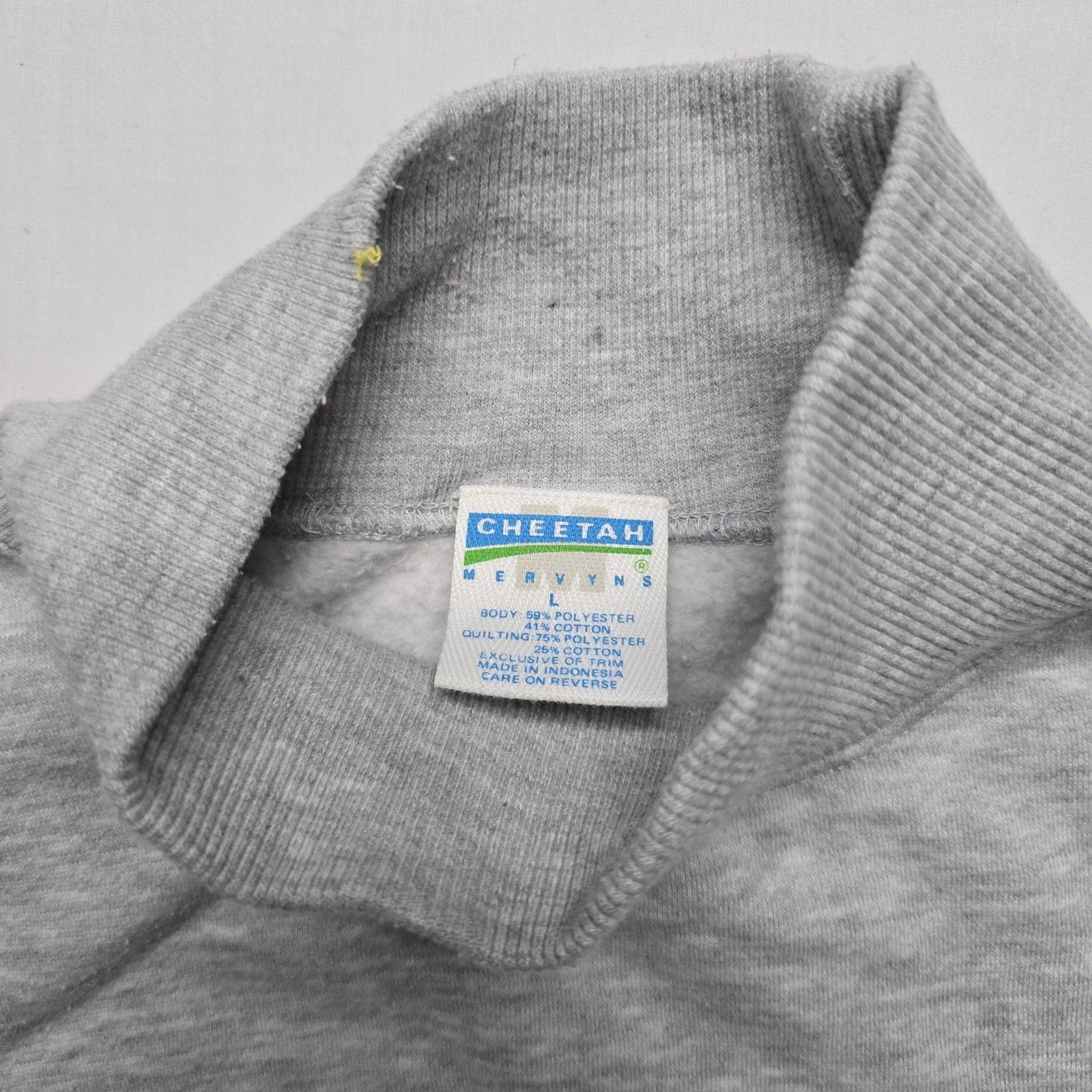 Vintage Vintage Cheetah Mervyns Sweater L Gray Quilted Pullover Size L / US 10 / IT 46 - 6 Thumbnail