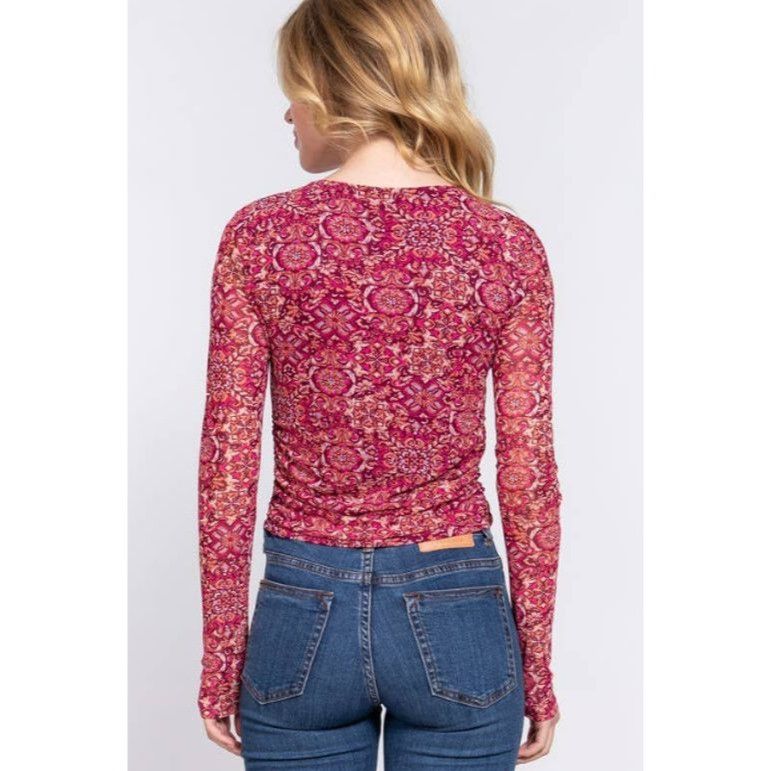 Other Fitted Long Sleeve Mesh Shirt With Bunched Sides Size Medium Size M / US 6-8 / IT 42-44 - 2 Thumbnail