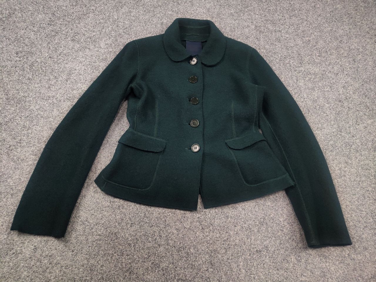 Aspesi Alberto Aspesi Design green wool button Pocket Blazer Jacket Size M / US 6-8 / IT 42-44 - 3 Thumbnail