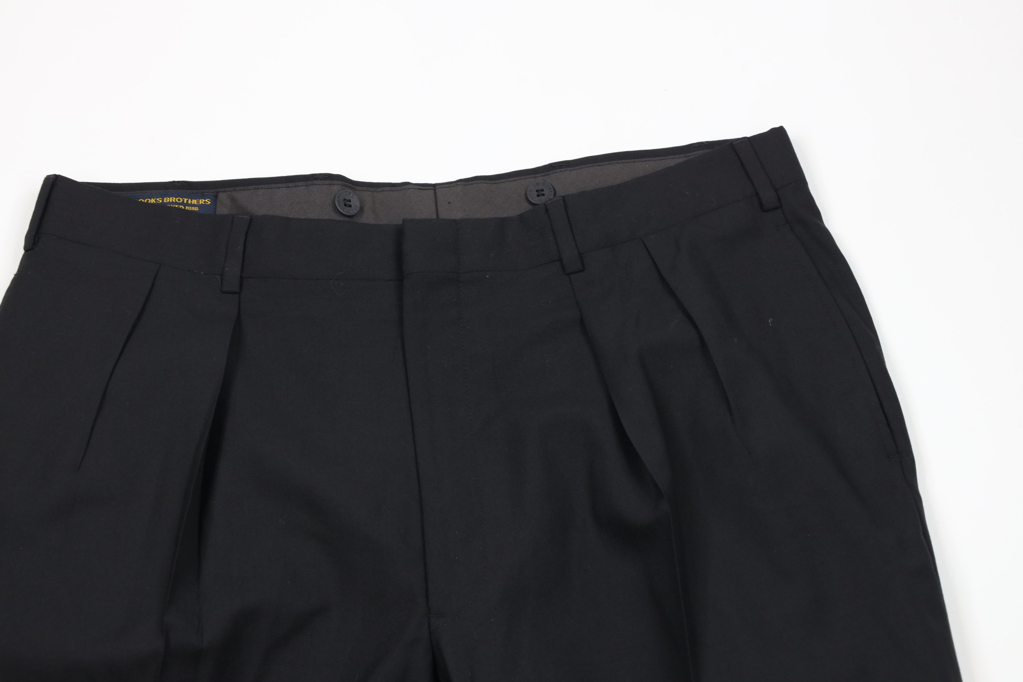 Brooks Brothers × Vintage Vintage 70s Brooks Brothers Wool Pants Trousers Black USA Size US 38 / EU 54 - 2 Thumbnail