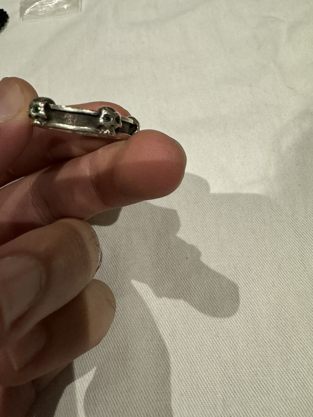 Other Luka Sabbat x Monini Gioielli Skull Ring with Emeralds Size ONE SIZE - 6 Thumbnail