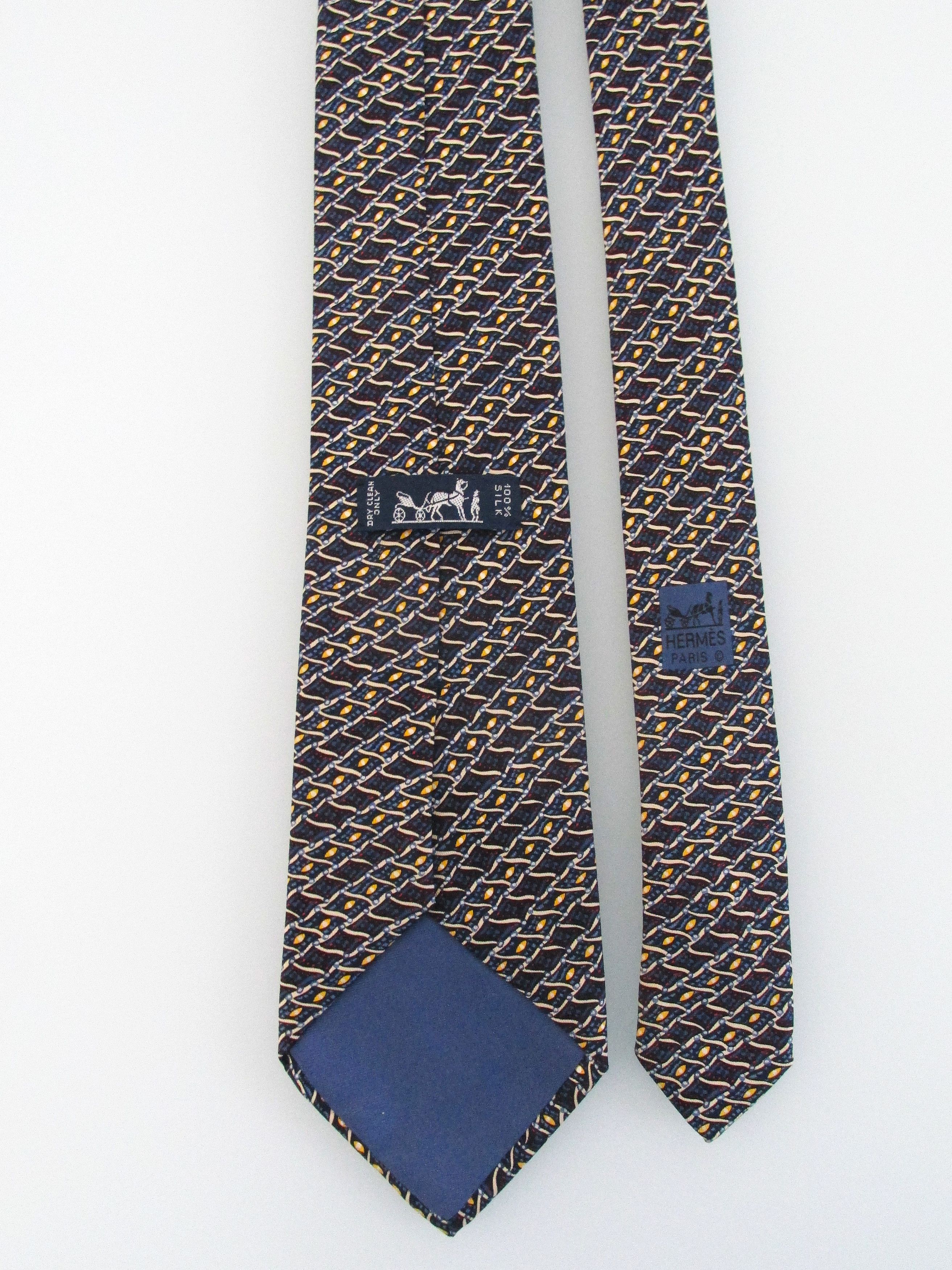 Hermes Hermes Vintage Men's Silk Tie Size ONE SIZE - 4 Thumbnail