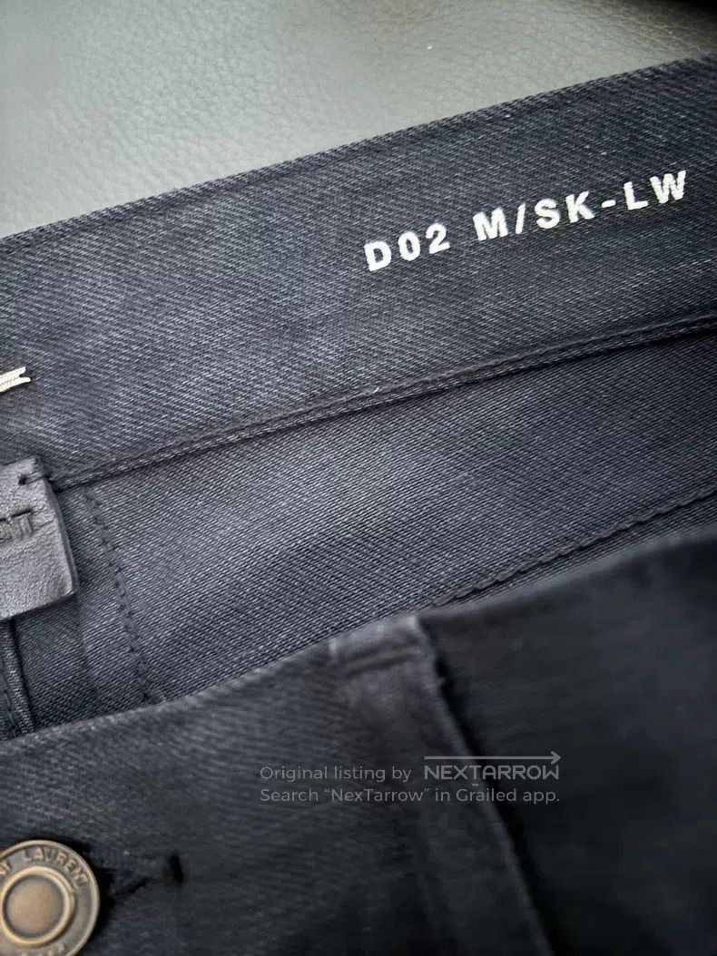 Saint Laurent Paris Saint Laurent Paris Black Slim Fit Denim Jeans Size US 31 - 4 Thumbnail