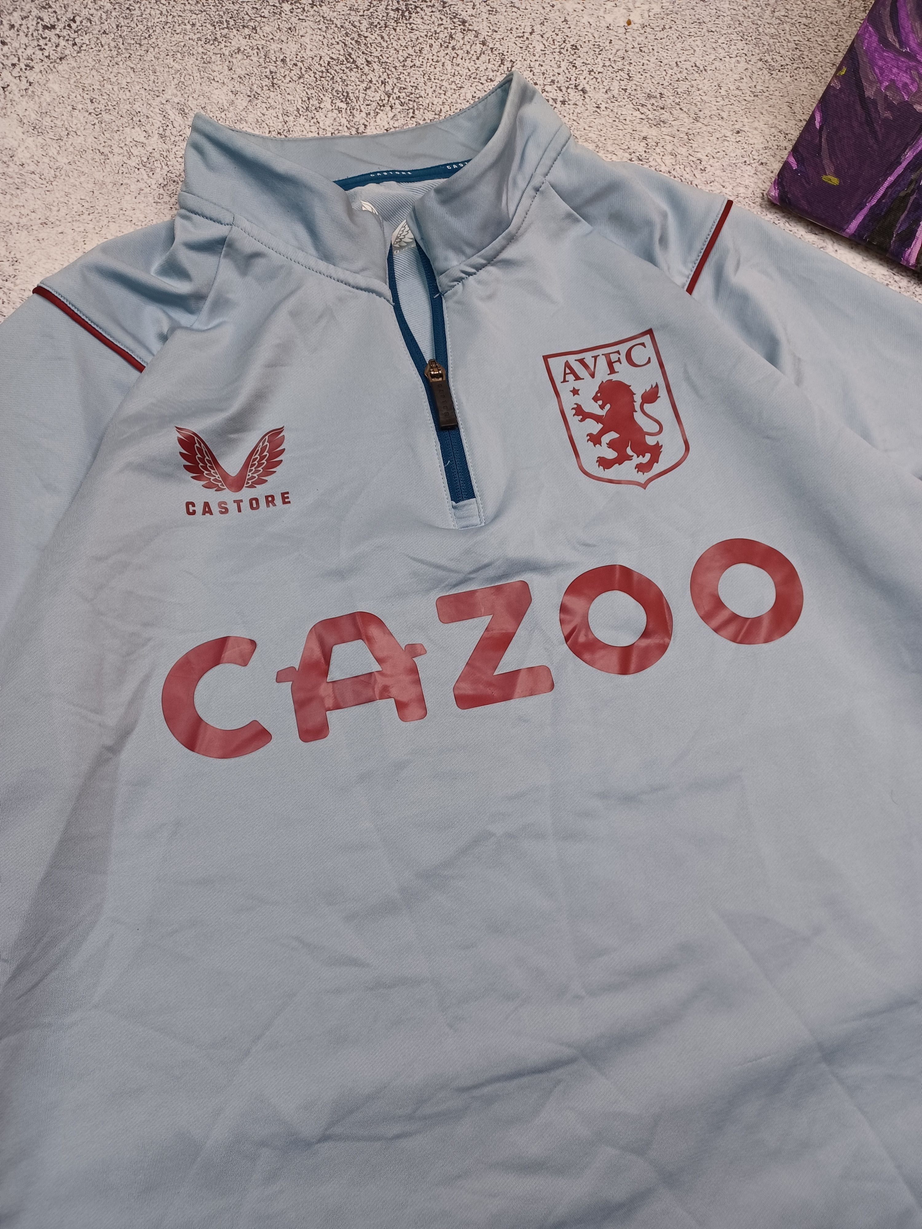 Castore Aston Villa Players Training 1/4 Zip Midlayer Top - Blue Size US M / EU 48-50 / 2 - 6 Thumbnail