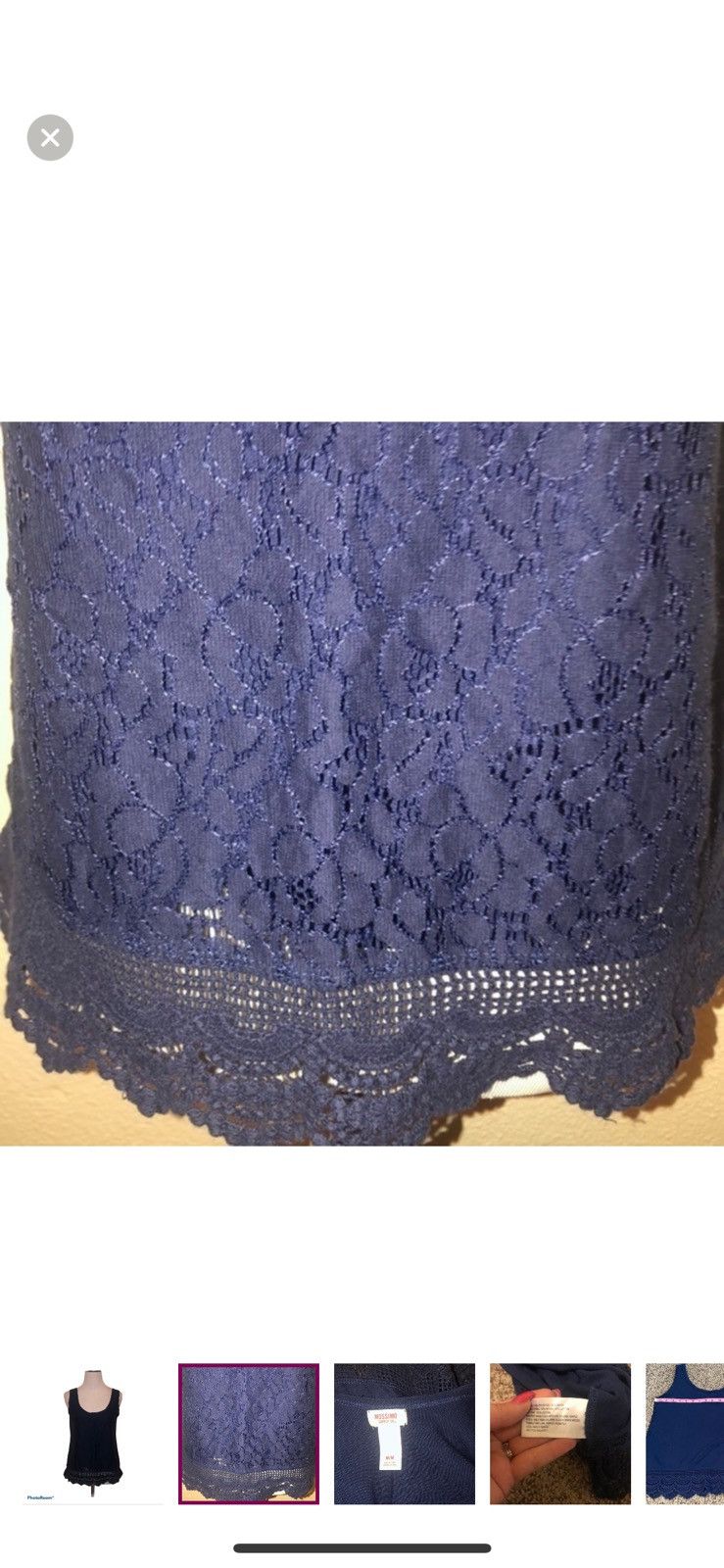 Mossimo Mossimo medium navy lace tank top Size M / US 6-8 / IT 42-44 - 4 Thumbnail