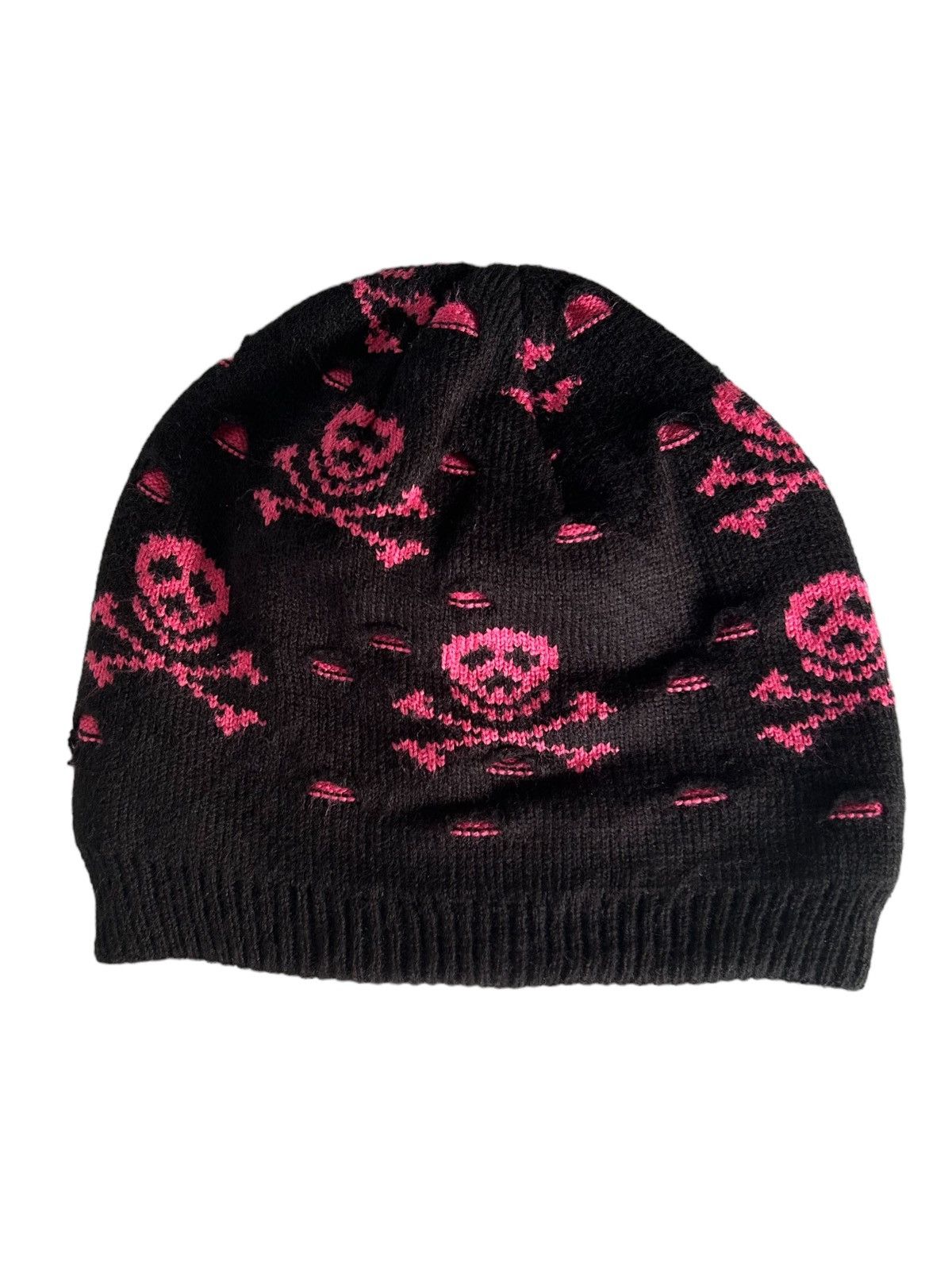 14th Addiction × Japanese Brand Skull Punk Bondage Distressed Reversible Beanie hats ☠️ Size ONE SIZE - 1 Thumbnail