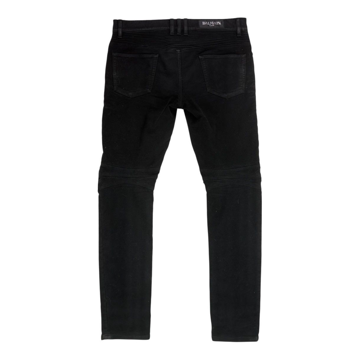 Balmain BALMAIN FW15 BLACK SUEDE BIKER DENIM Size US 32 / EU 48 - 3 Thumbnail