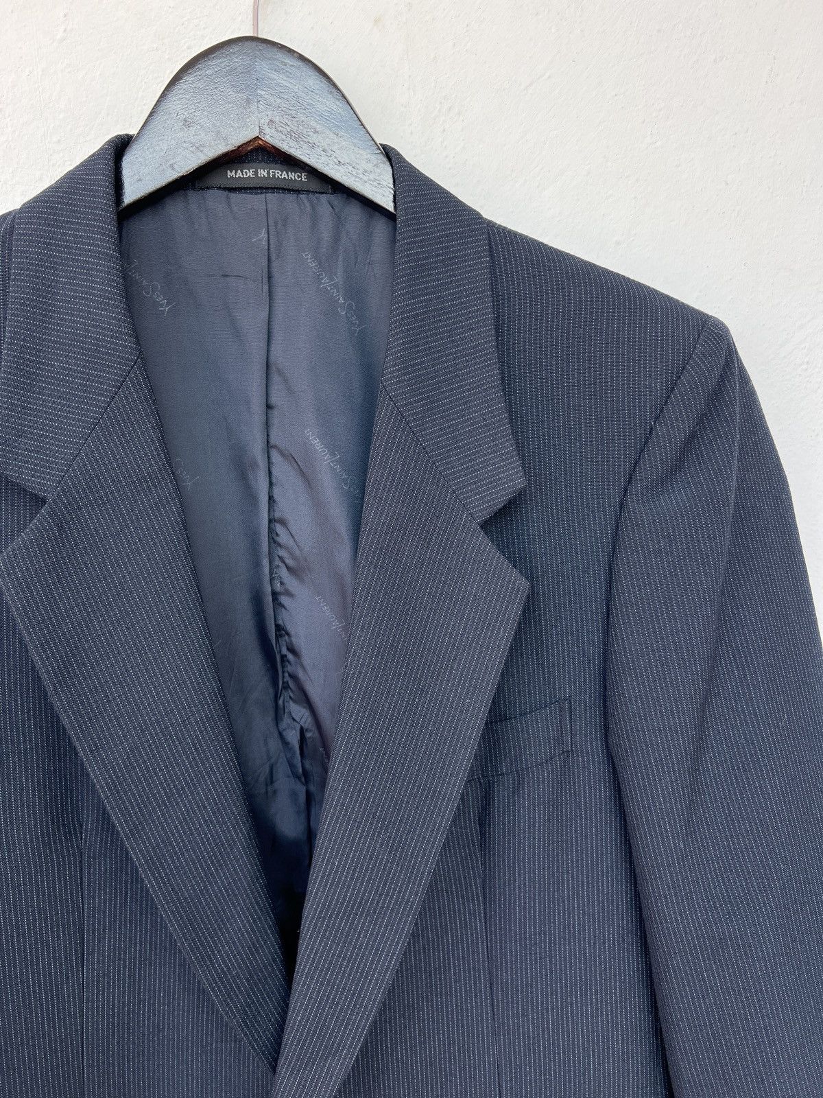 Yves Saint Laurent Yves Saint Laurent Blazer S Dark Blue Wool Size 36S - 1 Thumbnail