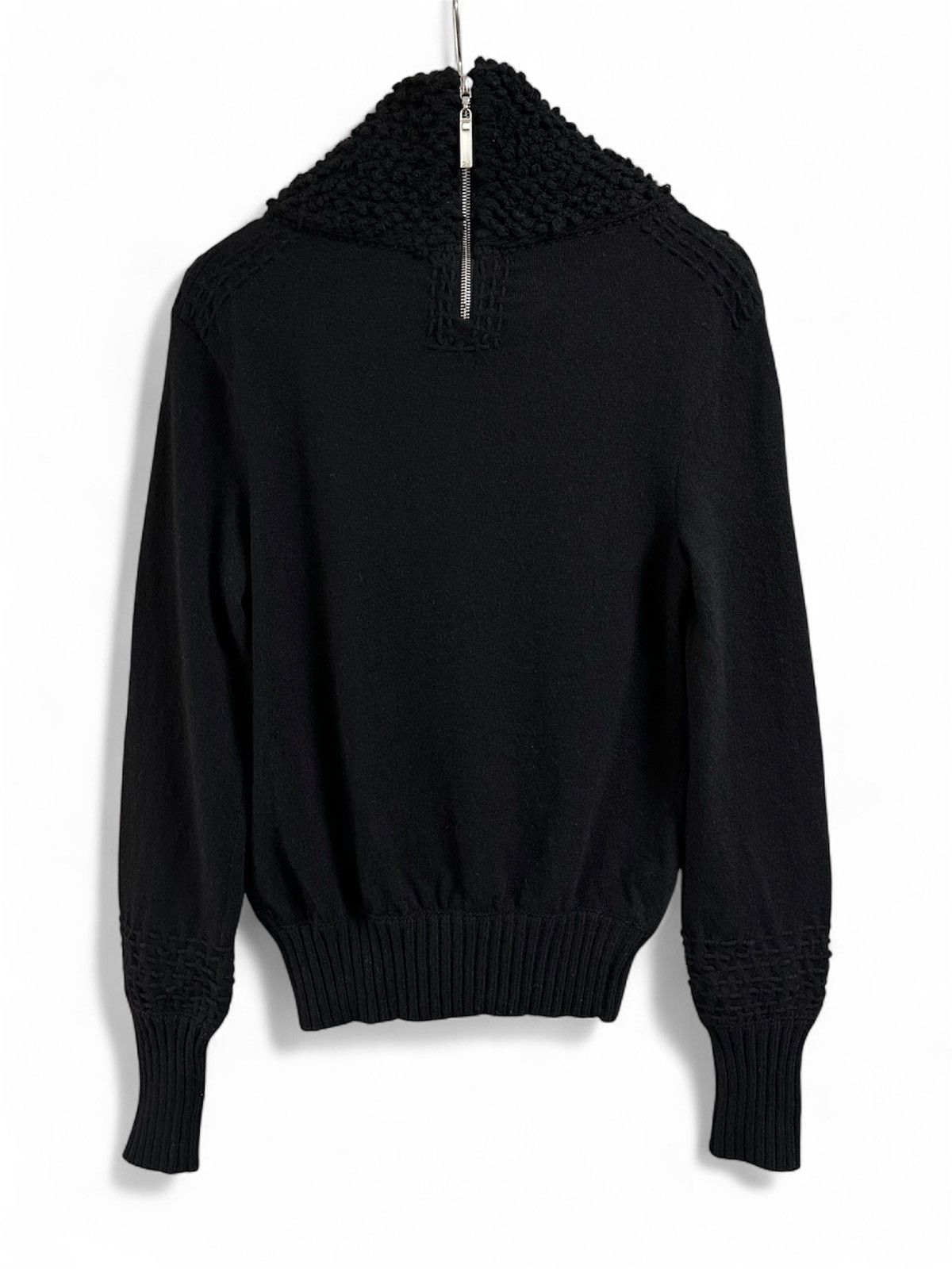 Dior Christian Dior John Galliano Wool Chunky Zip Neck, Size M Size M / US 6-8 / IT 42-44 - 6 Thumbnail