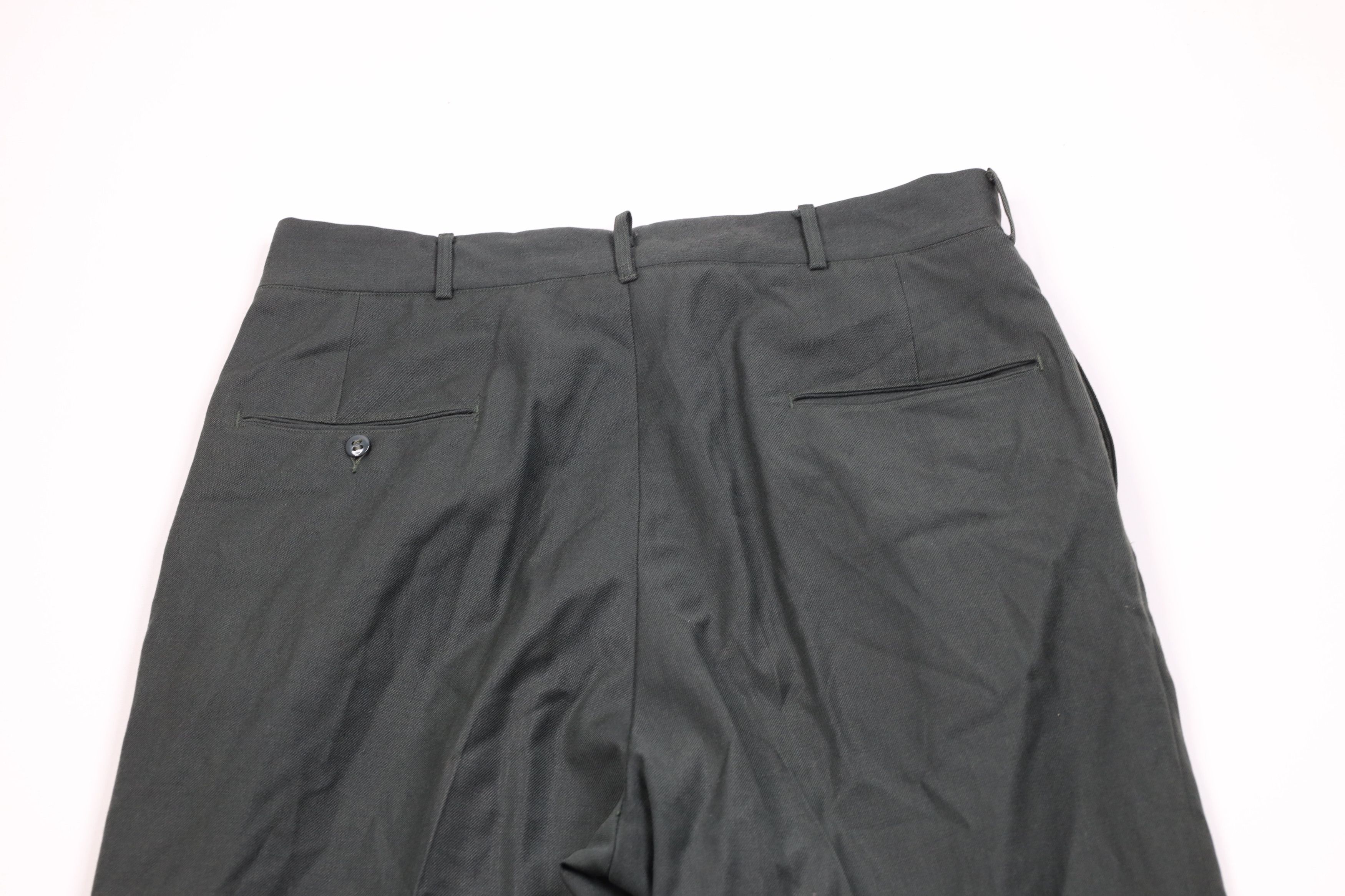 Vintage Vintage 60s Vietnam War Green Wool Wide Leg Trousers Pants Size US 36 / EU 52 - 10 Thumbnail