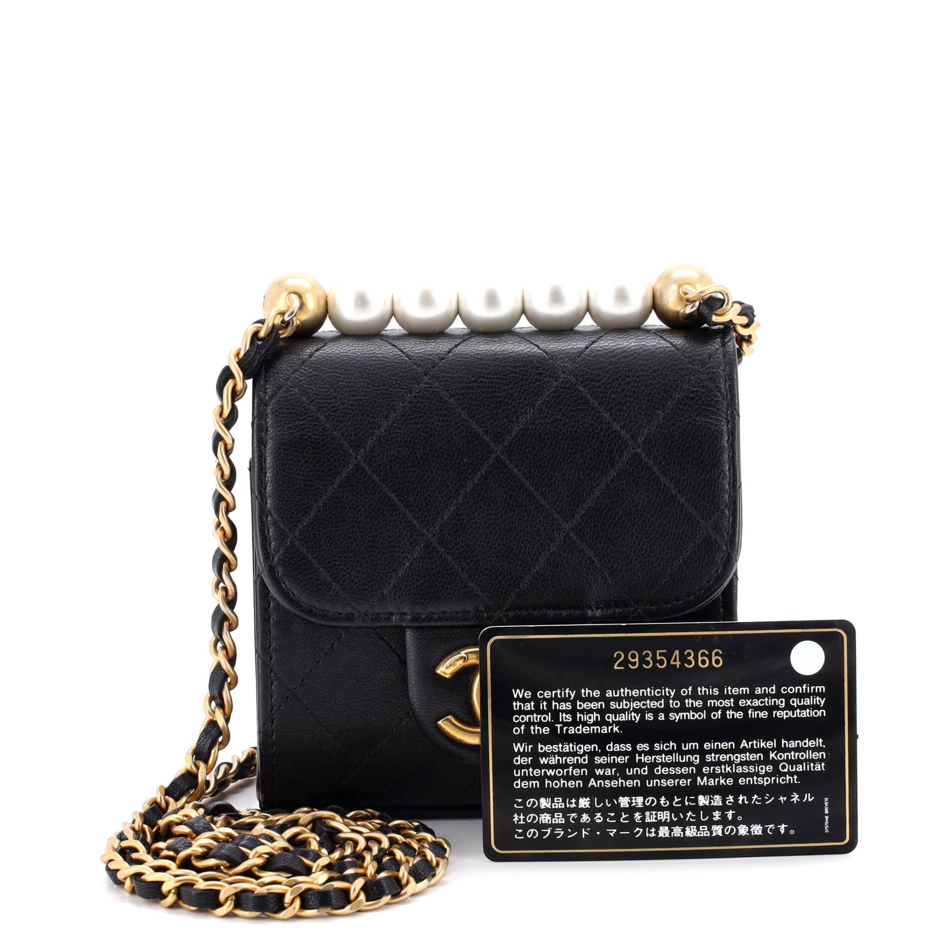 Chanel Chic Pearls Flap Clutch with Chain Quilted Goatskin Mini Size ONE SIZE - 1 Thumbnail