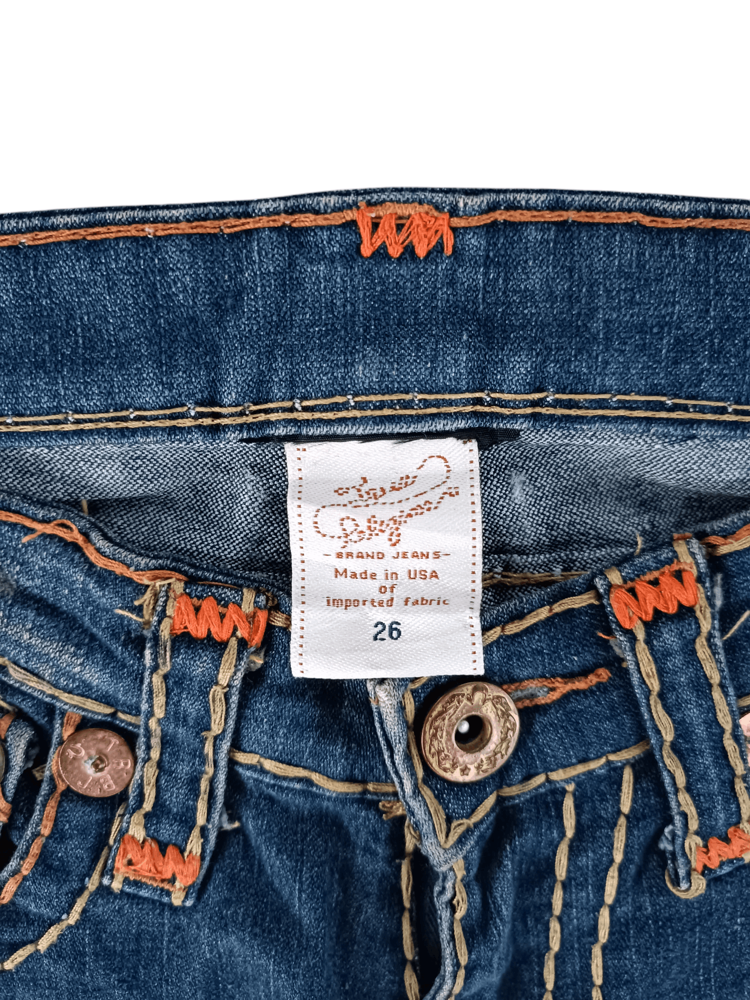 Jean × True Religion True Religion ひ Joey Big T Rainbow 🌈 Flared Jeans Size US 28 / EU 44 - 15 Thumbnail
