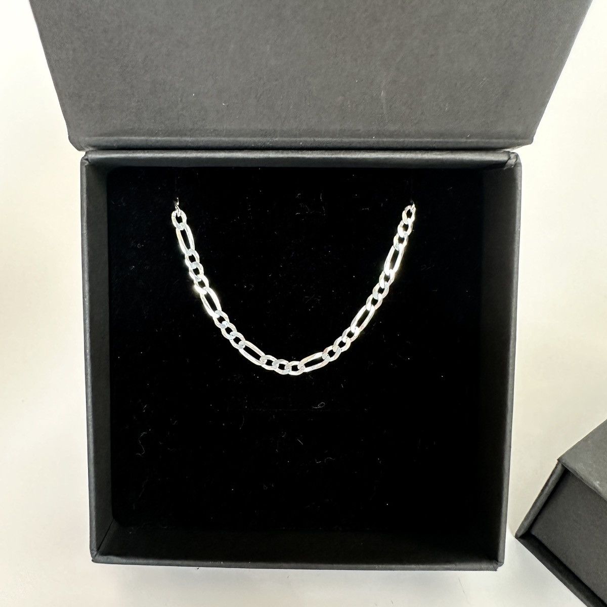 Sterling Silver Silver Chain Solid Silver Figaro Chain 3mm 18in Stamped 925 Size ONE SIZE - 7 Thumbnail