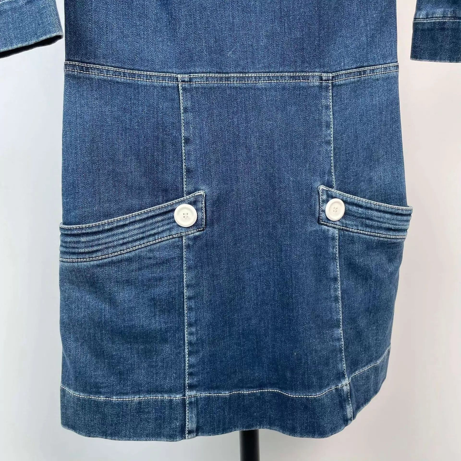 Louis Vuitton LV Women's Denim Dress 34 Blue Grade A Size XS / US 0-2 / IT 36-38 - 9 Thumbnail
