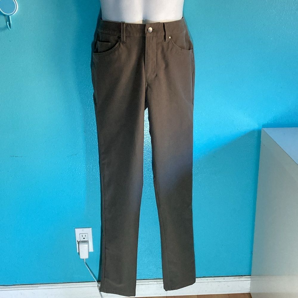 Lululemon Lululemon Mens Size 31 ABC Slim-Fit 5 Pocket Pant Army Green Size US 31 - 1 Thumbnail