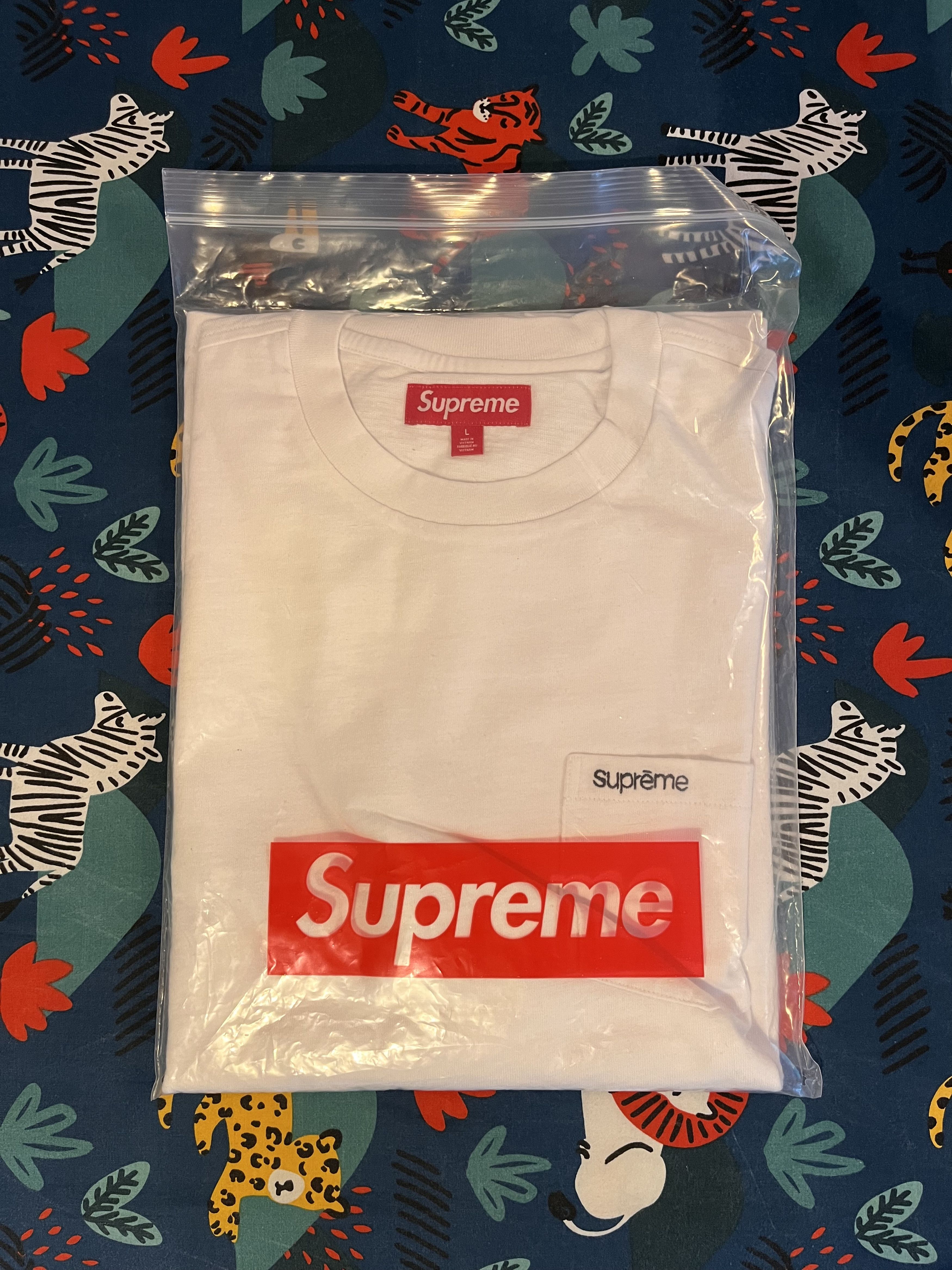 Supreme Supreme Pocket Tee White Size US L / EU 52-54 / 3 - 8 Thumbnail