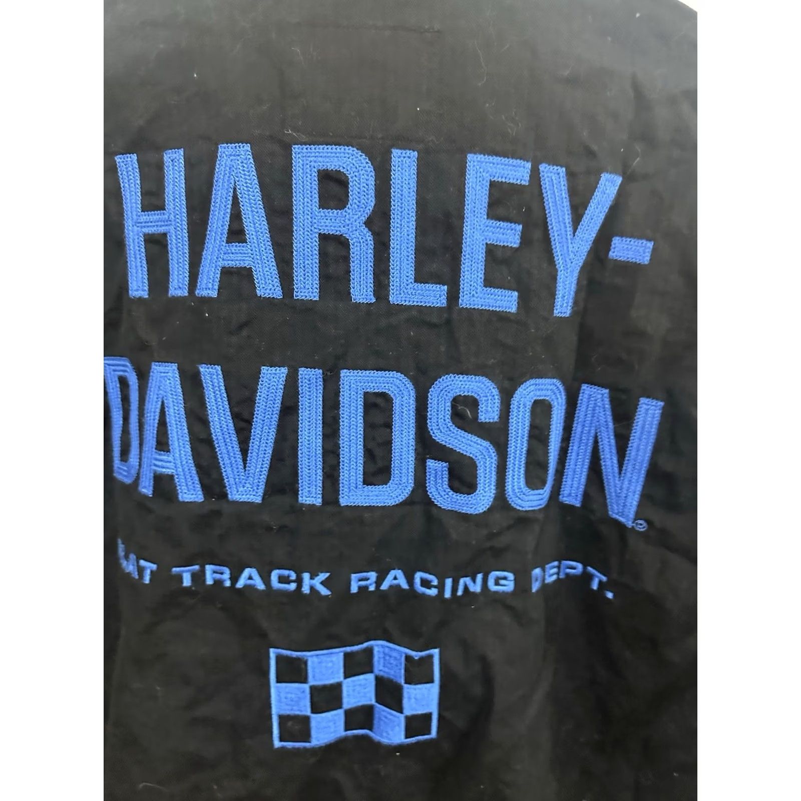 Harley Davidson Harley-Davidson Track Racing Dept Black HBT Chore Motorcycle Workwear Jacket L Mens Black Parka 90s Decade Theme chainstitched Size US L / EU 52-54 / 3 - 6 Thumbnail