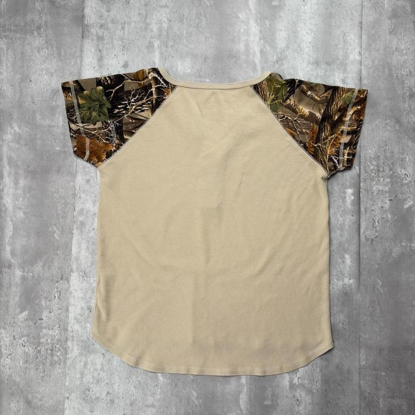Cabelas Y2K Beige Cabela’s Camo Grunge Hunting Henley Shirt Size L / US 10 / IT 46 - 6 Thumbnail