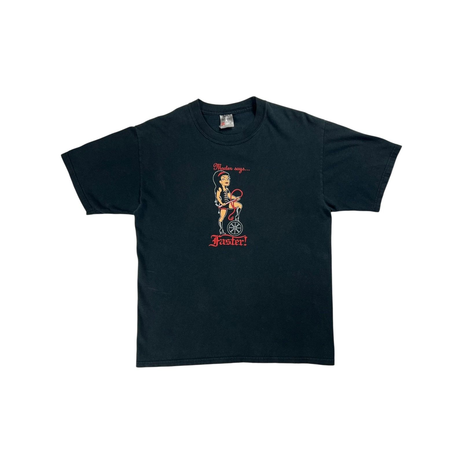 Hanes × Vintage Vintage Y2K Dominatrix “Master Says… Faster” BDSM tee (M) Size US M / EU 48-50 / 2 - 1 Thumbnail