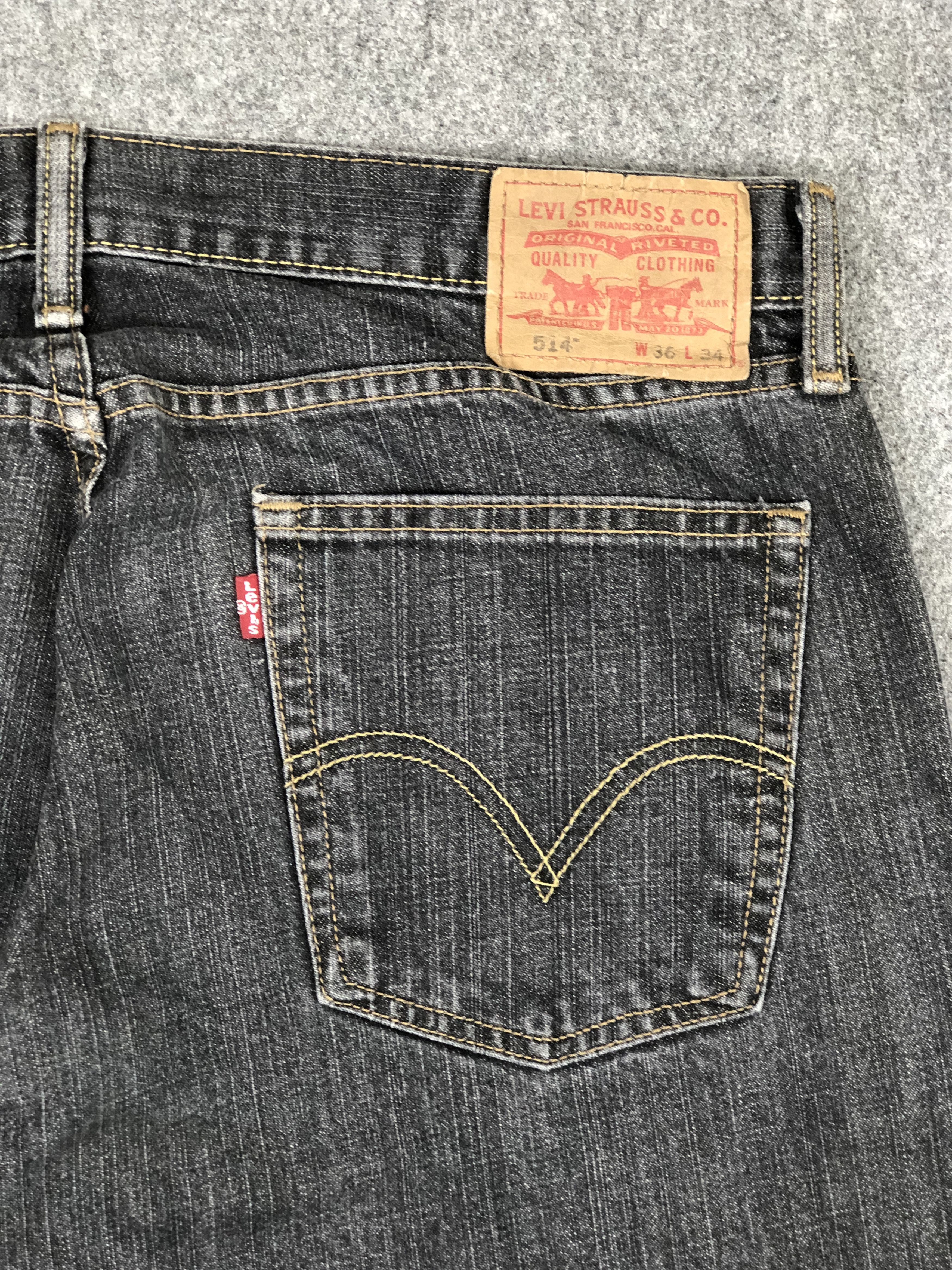 Levi's Distressed Vintage Levis 514 Black Jeans DP2367 Size US 36 / EU 52 - 17 Thumbnail