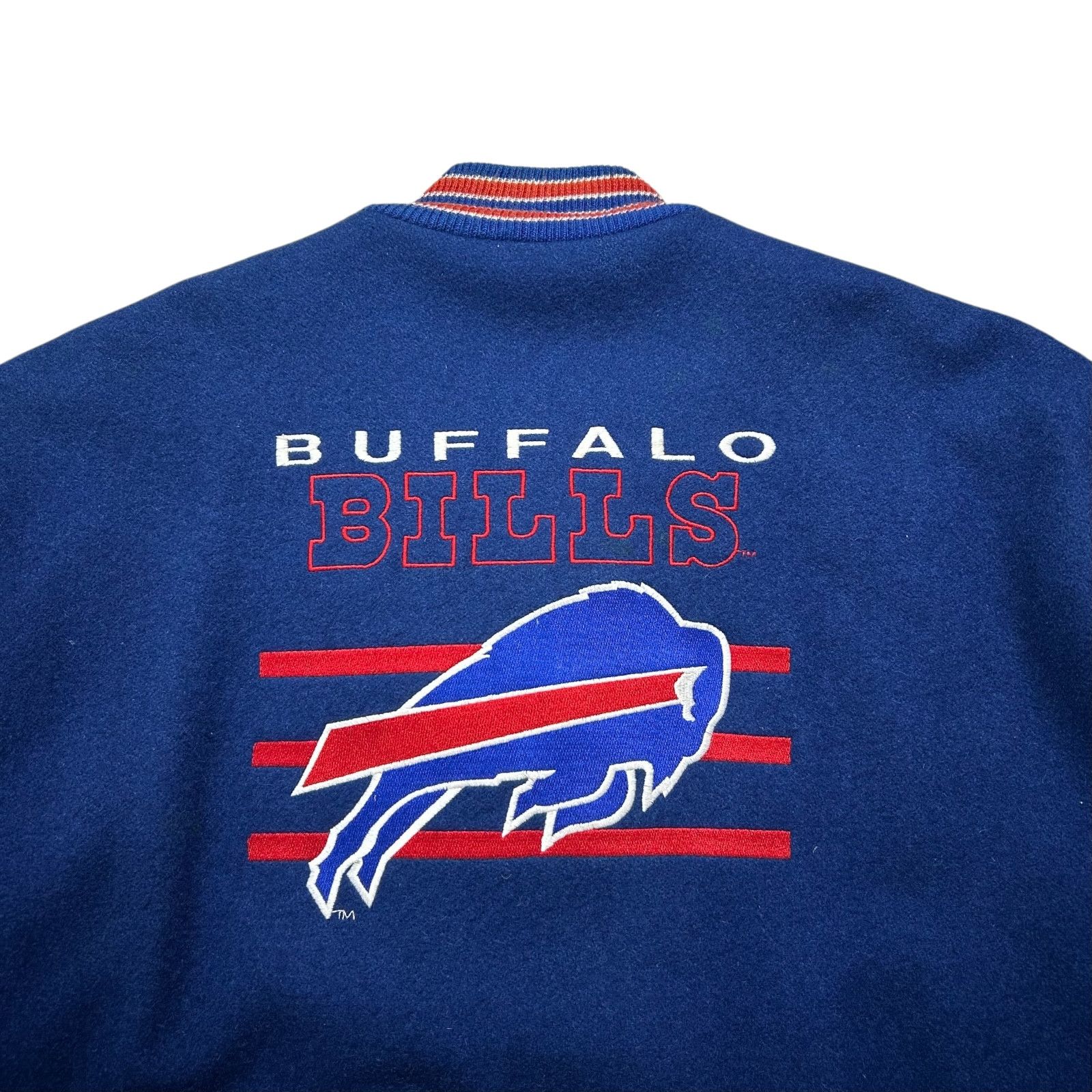 NFL VTG 90s NFL BUFFALO BILLS DELONG VARSITY JACKET EMBROIDERED Size US L / EU 52-54 / 3 - 3 Thumbnail