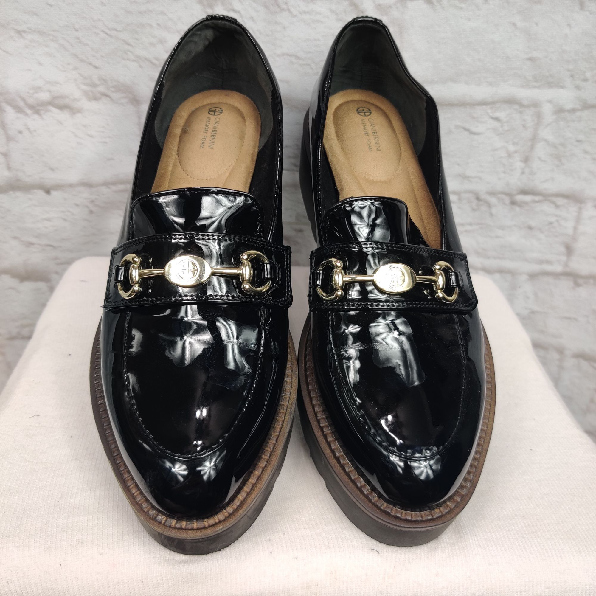 Other Giani Bernini Womens Loafers Mayaa Patent Leather Chunky Pla Size US 10 / IT 40 - 4 Thumbnail